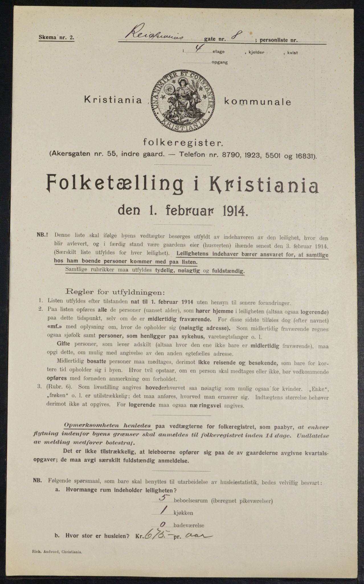 OBA, Municipal Census 1914 for Kristiania, 1914, p. 82771