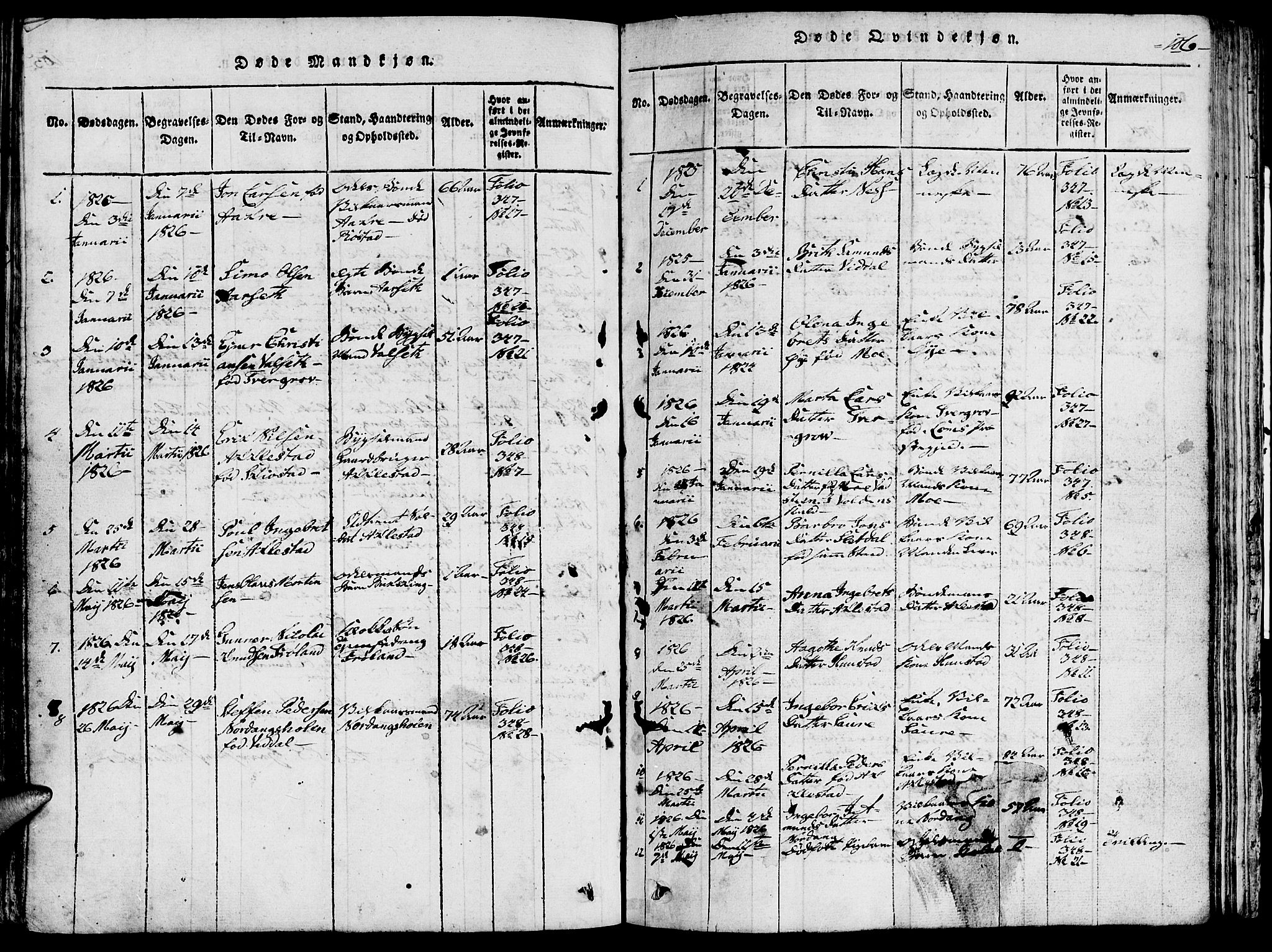 Ministerialprotokoller, klokkerbøker og fødselsregistre - Møre og Romsdal, AV/SAT-A-1454/515/L0207: Parish register (official) no. 515A03, 1819-1829, p. 106