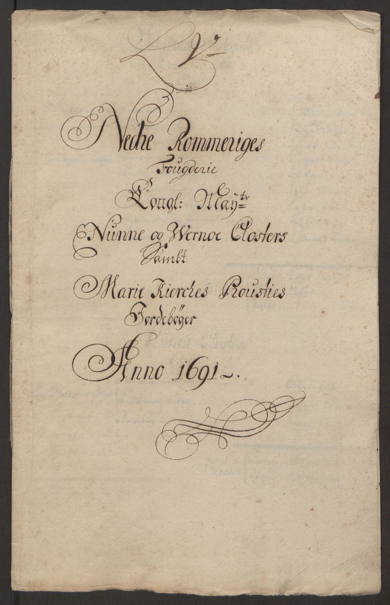 Rentekammeret inntil 1814, Reviderte regnskaper, Fogderegnskap, RA/EA-4092/R11/L0575: Fogderegnskap Nedre Romerike, 1691, p. 3