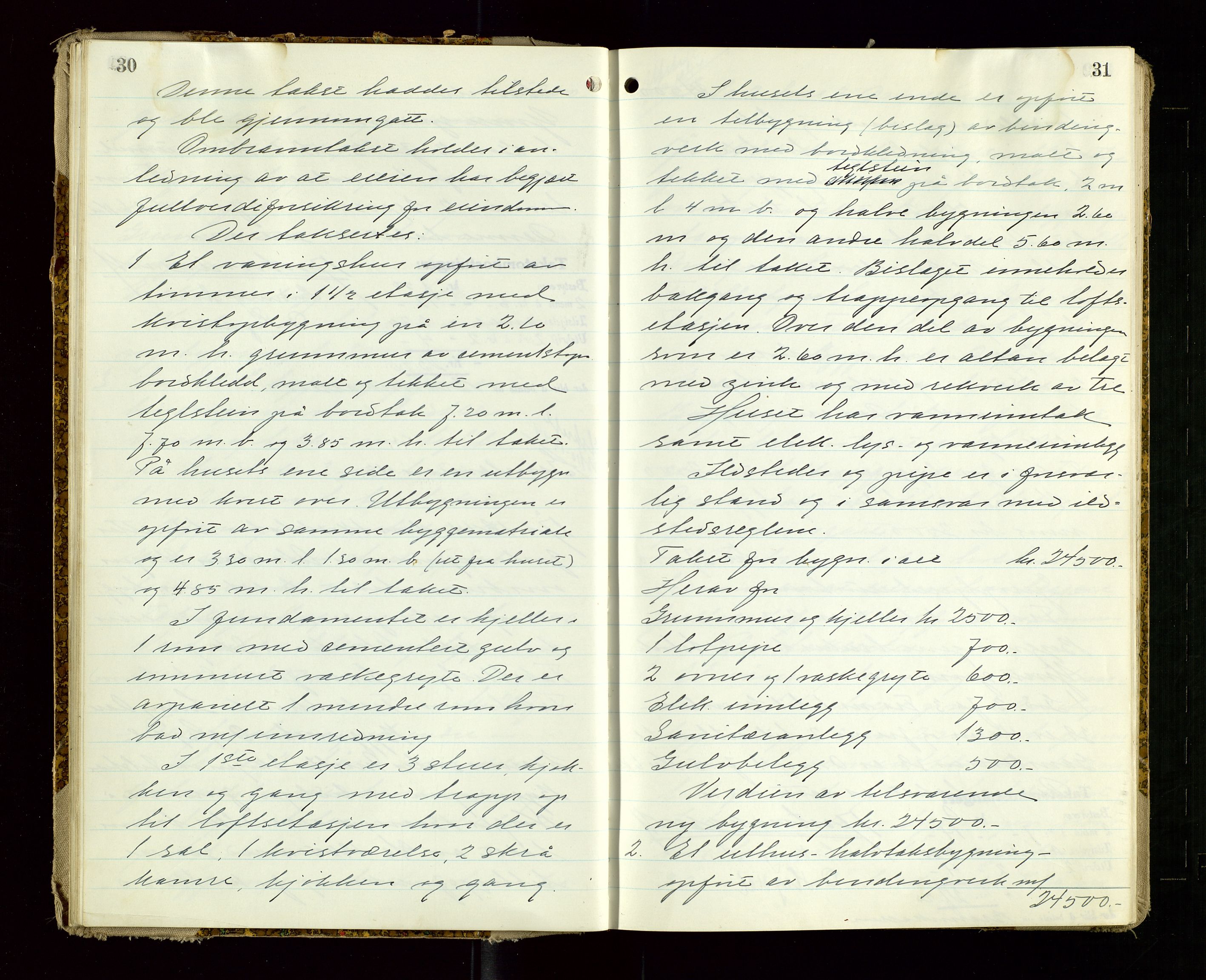 Eigersund lensmannskontor, AV/SAST-A-100171/God/L0013: "Branntakstprotokoll", 1944-1951, p. 30-31