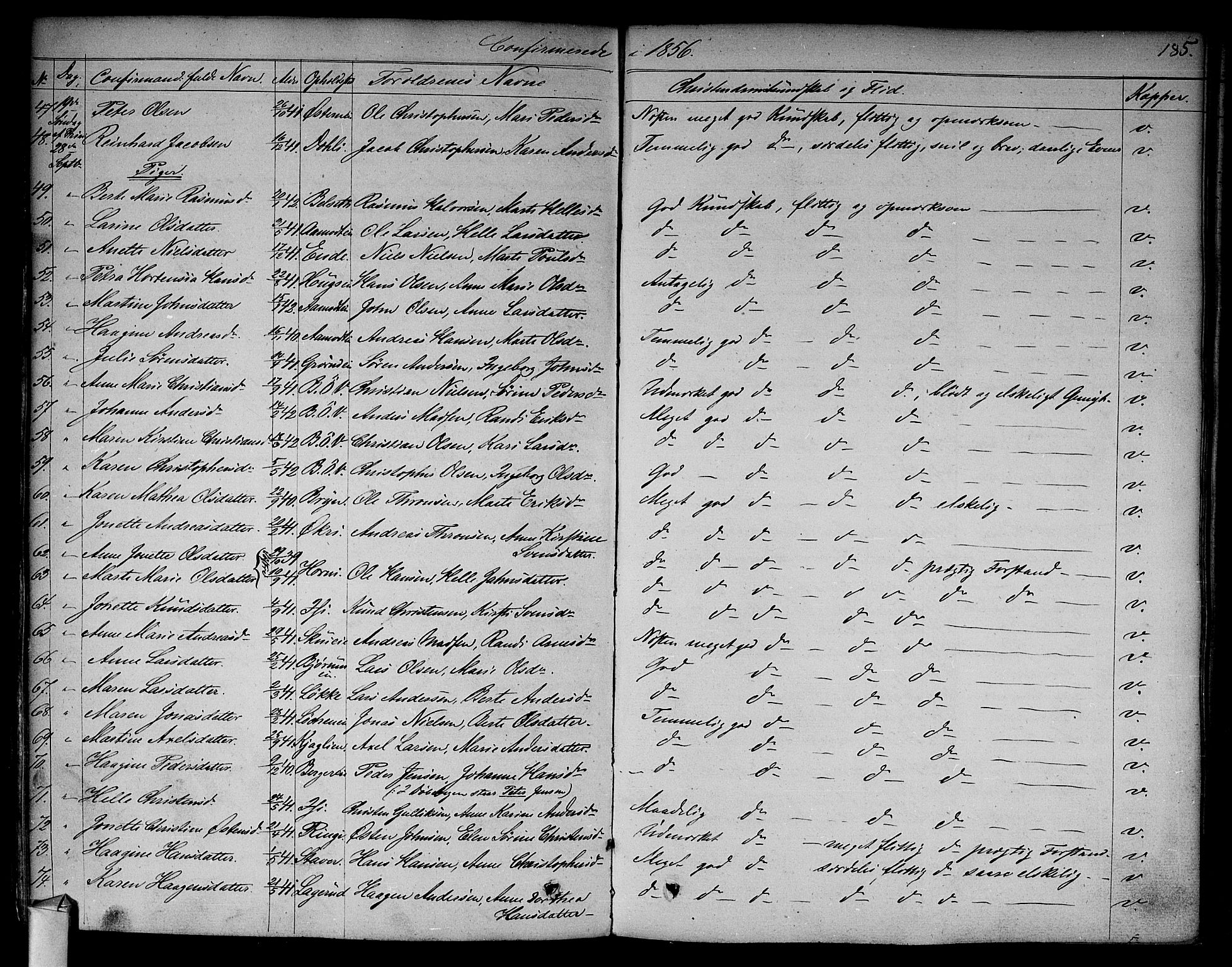 Asker prestekontor Kirkebøker, AV/SAO-A-10256a/F/Fa/L0009: Parish register (official) no. I 9, 1825-1878, p. 185