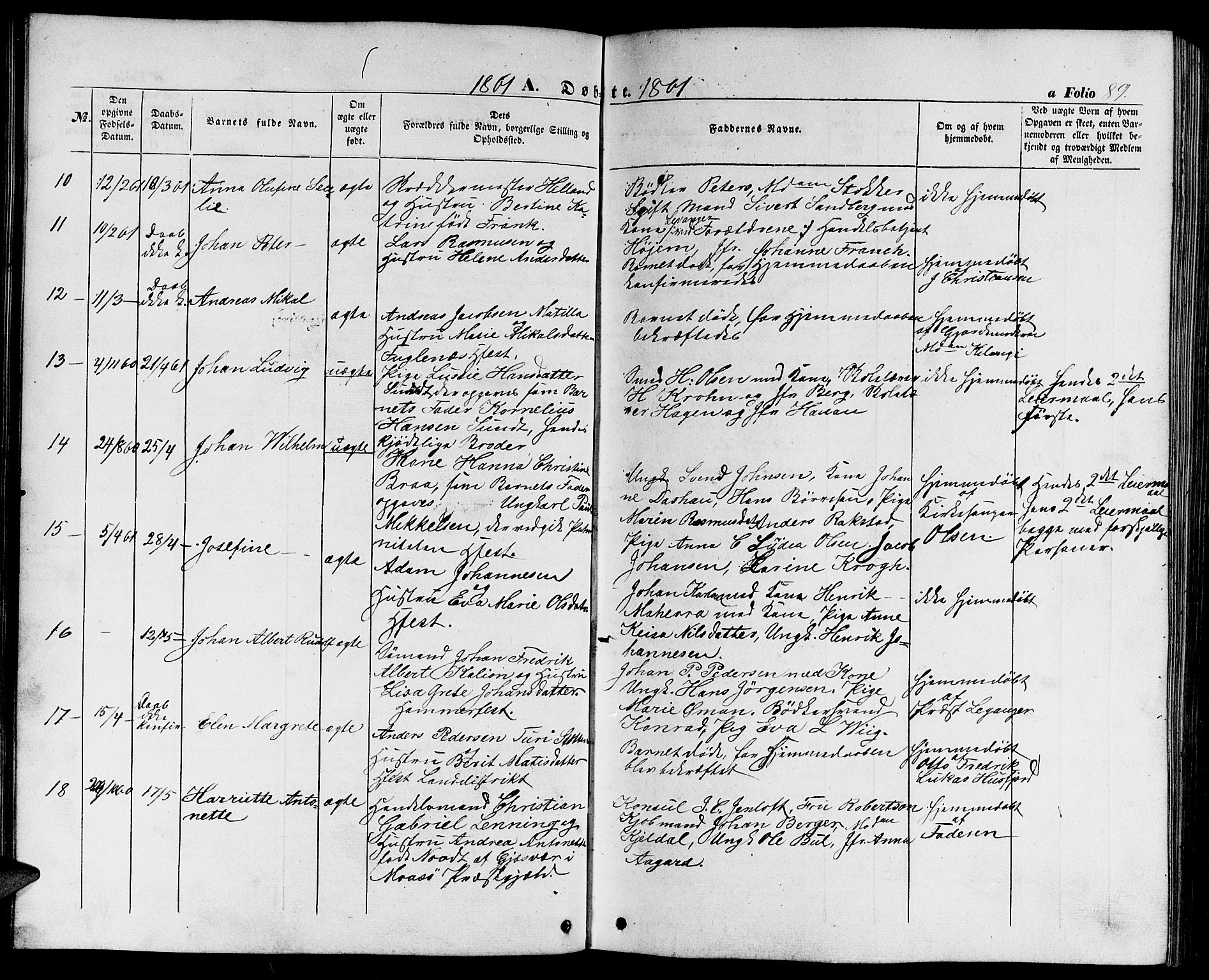 Hammerfest sokneprestkontor, SATØ/S-1347/H/Hb/L0002.klokk: Parish register (copy) no. 2, 1851-1861, p. 89