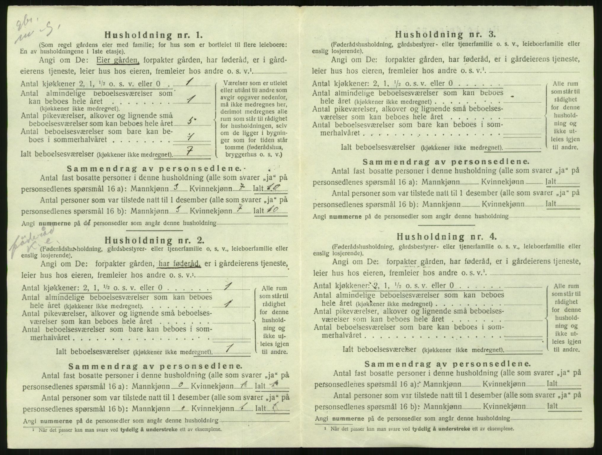 SAT, 1920 census for Flakstad, 1920, p. 510