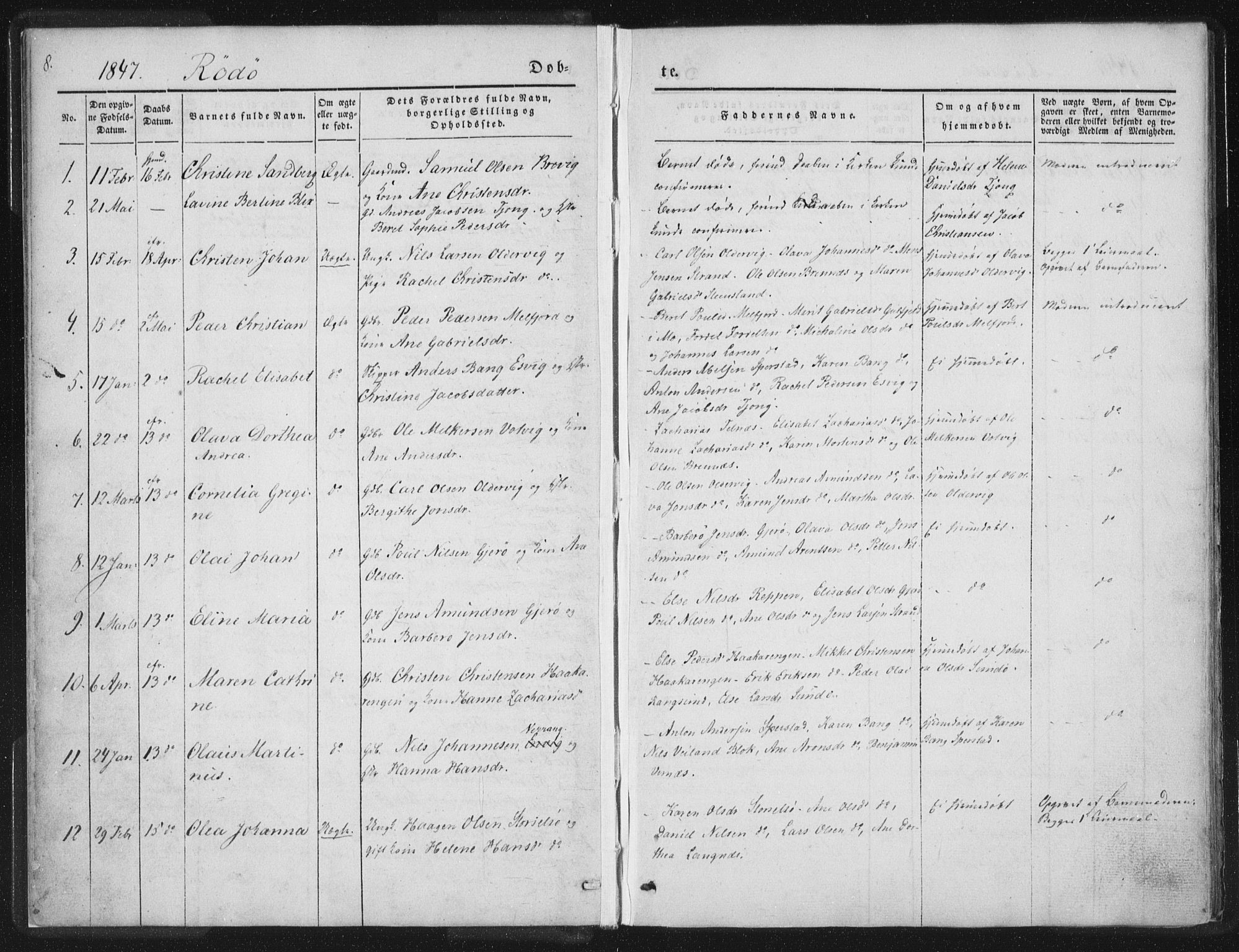 Ministerialprotokoller, klokkerbøker og fødselsregistre - Nordland, SAT/A-1459/841/L0602: Parish register (official) no. 841A08 /1, 1845-1859, p. 8