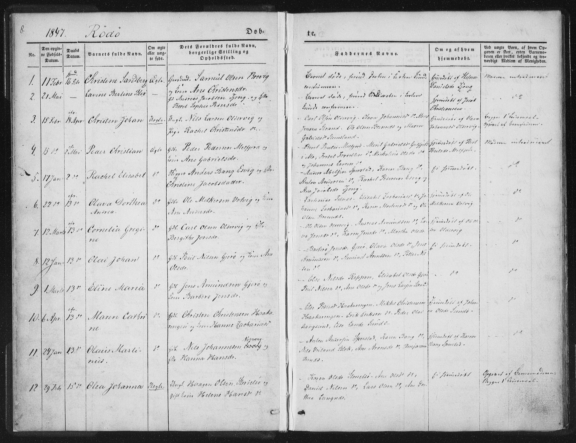 Ministerialprotokoller, klokkerbøker og fødselsregistre - Nordland, AV/SAT-A-1459/841/L0602: Parish register (official) no. 841A08 /1, 1845-1859, p. 8