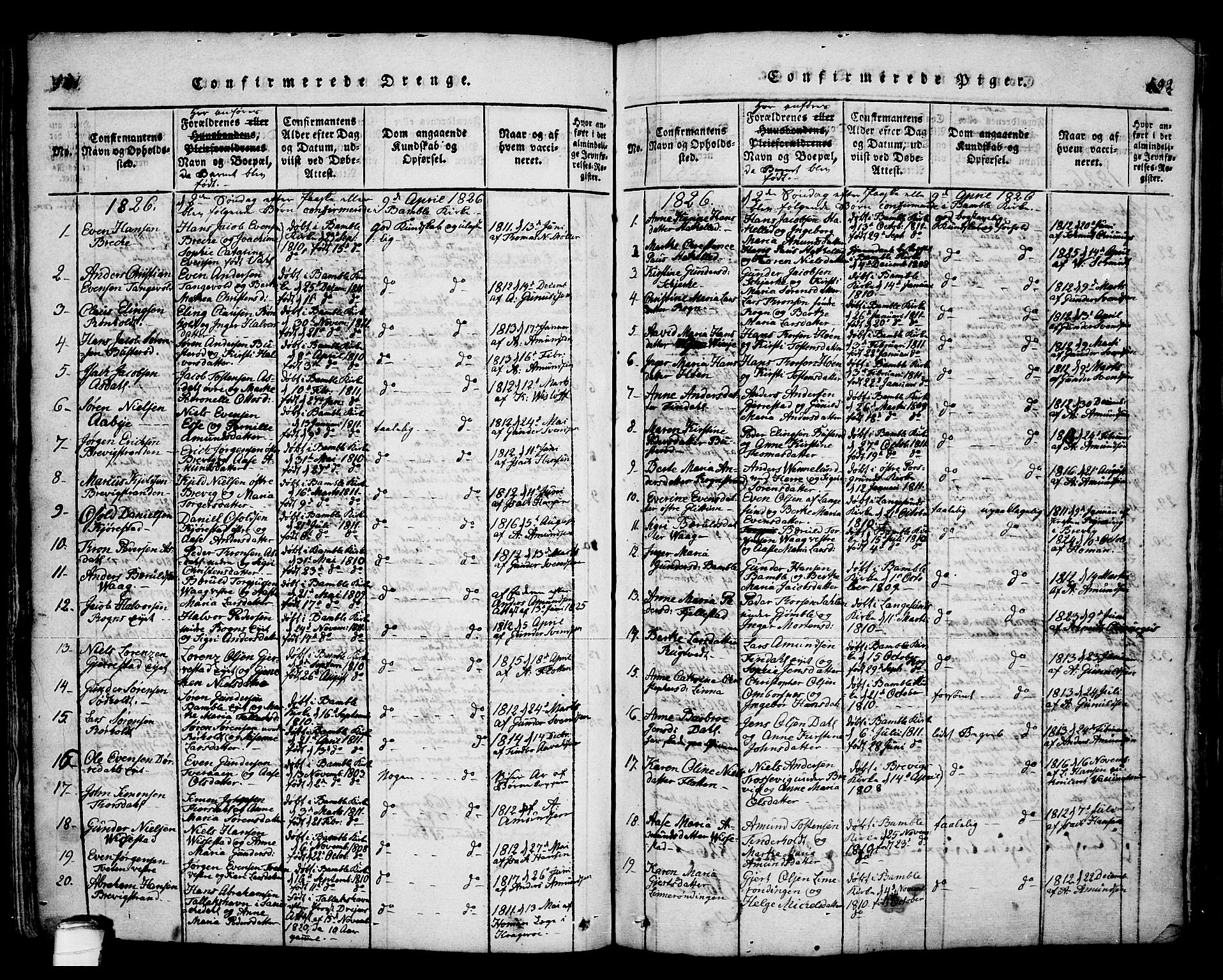 Bamble kirkebøker, SAKO/A-253/F/Fa/L0003: Parish register (official) no. I 3 /1, 1814-1834, p. 531-532