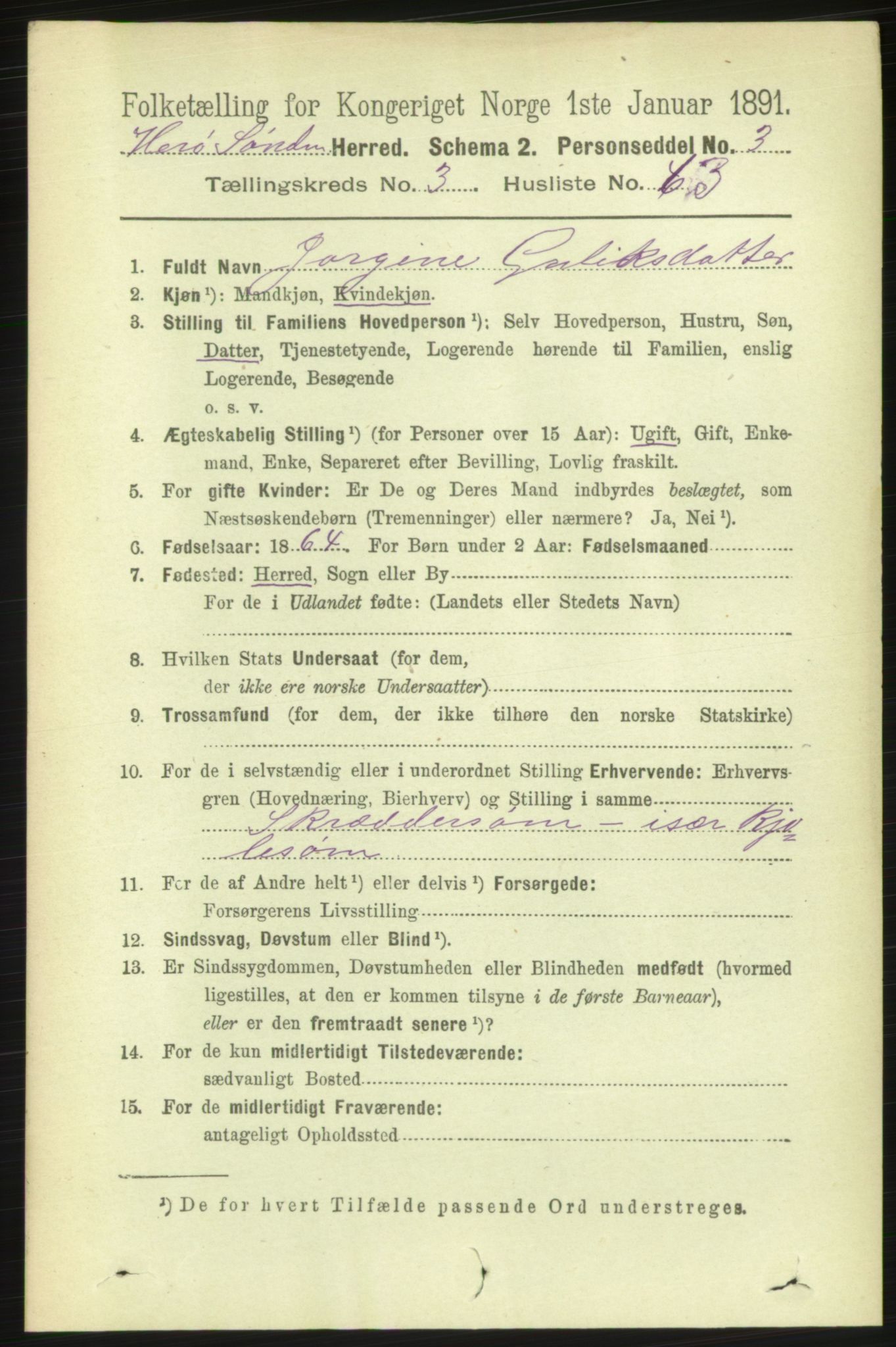 RA, 1891 census for 1515 Herøy, 1891, p. 1399