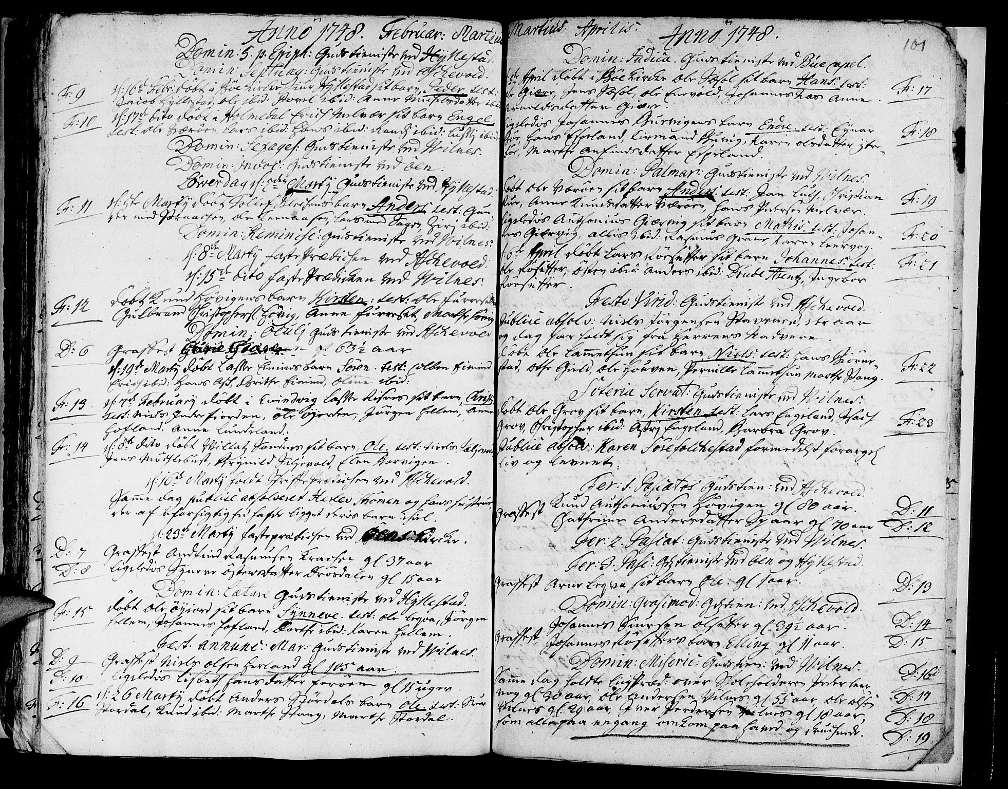 Askvoll sokneprestembete, AV/SAB-A-79501/H/Haa/Haaa/L0007: Parish register (official) no. A 7, 1739-1748, p. 101