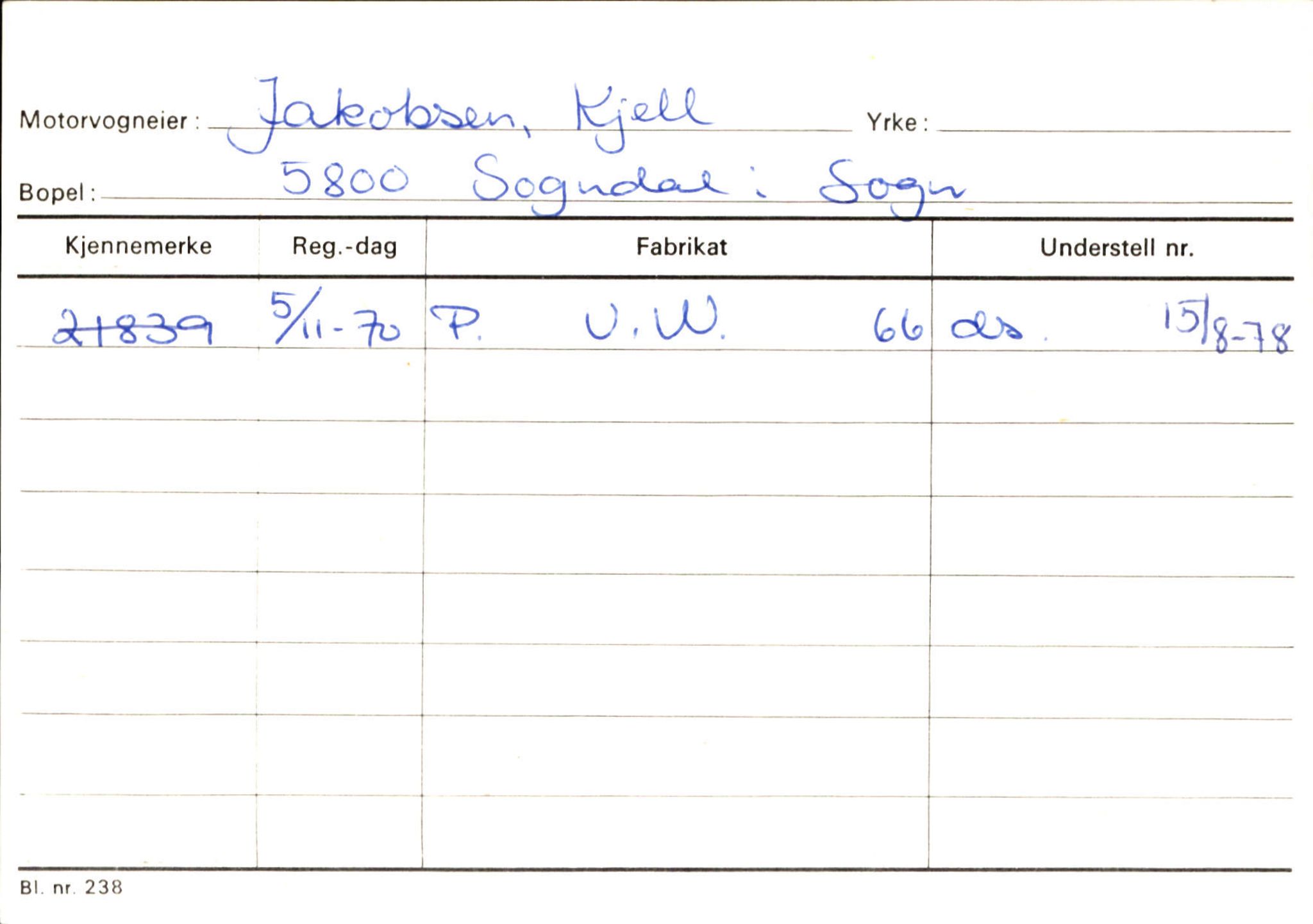 Statens vegvesen, Sogn og Fjordane vegkontor, AV/SAB-A-5301/4/F/L0124: Eigarregister Sogndal A-U, 1945-1975, p. 1175