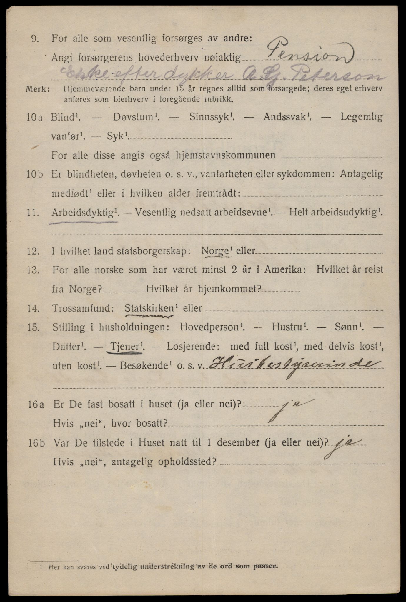 SAT, 1920 census for Trondheim, 1920, p. 44833