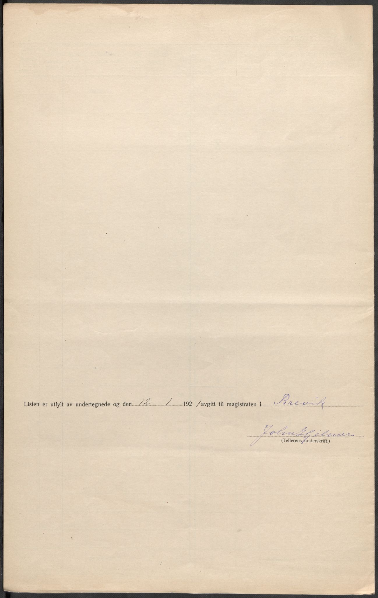 SAKO, 1920 census for Brevik, 1920, p. 11