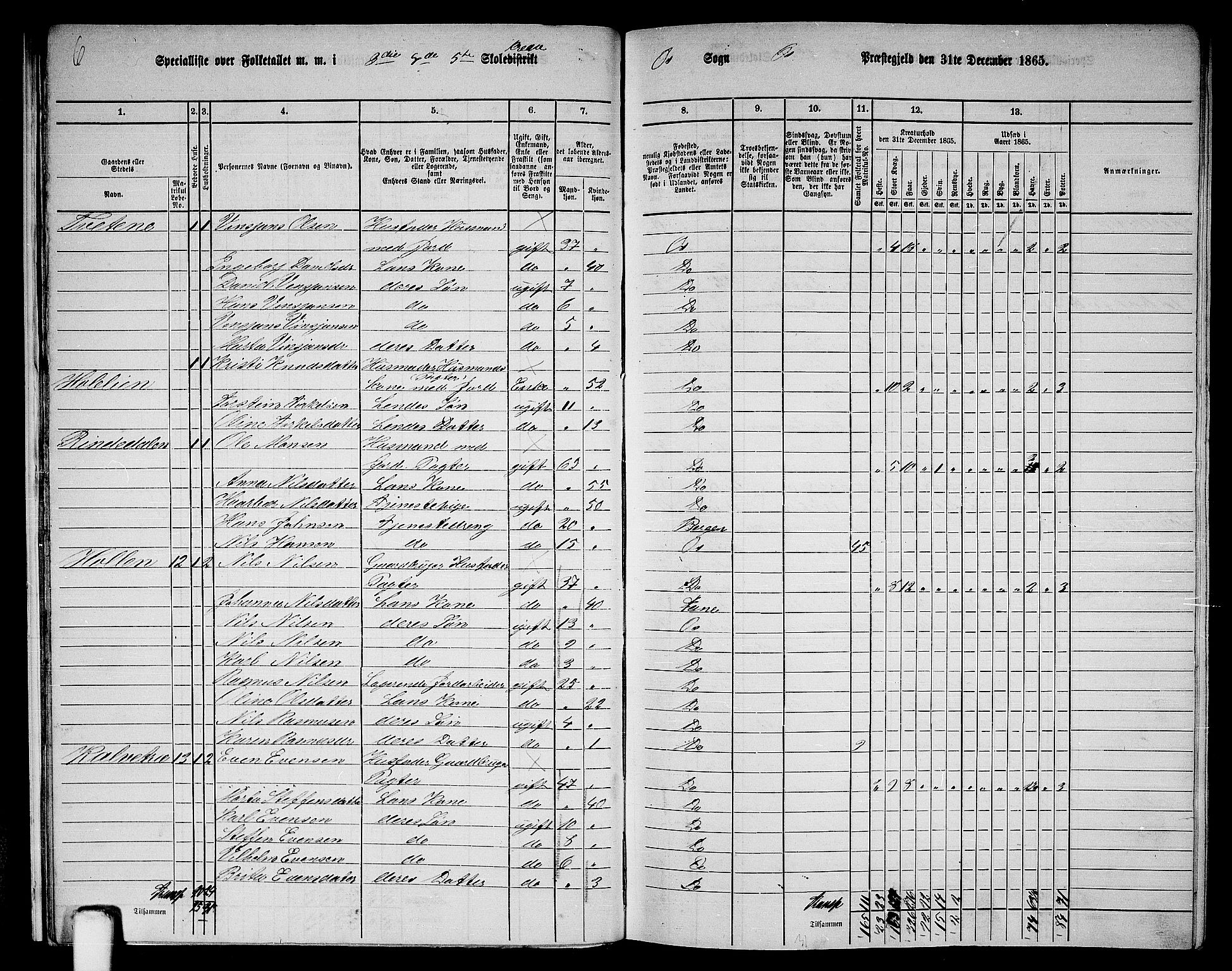 RA, 1865 census for Os, 1865, p. 17