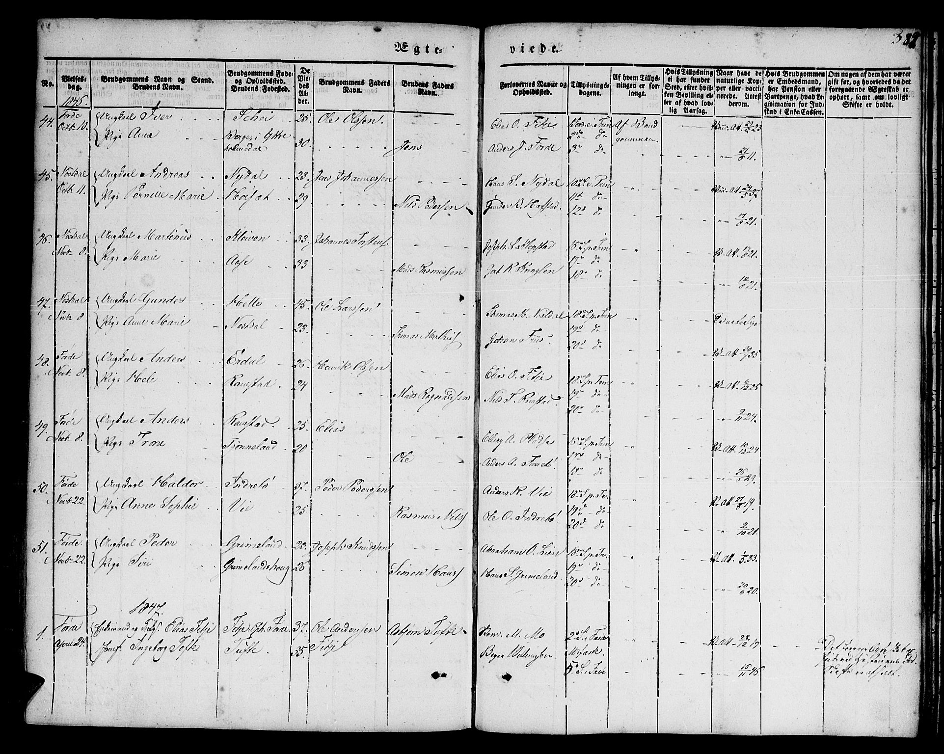 Førde sokneprestembete, AV/SAB-A-79901/H/Haa/Haaa/L0007: Parish register (official) no. A 7, 1843-1860, p. 389