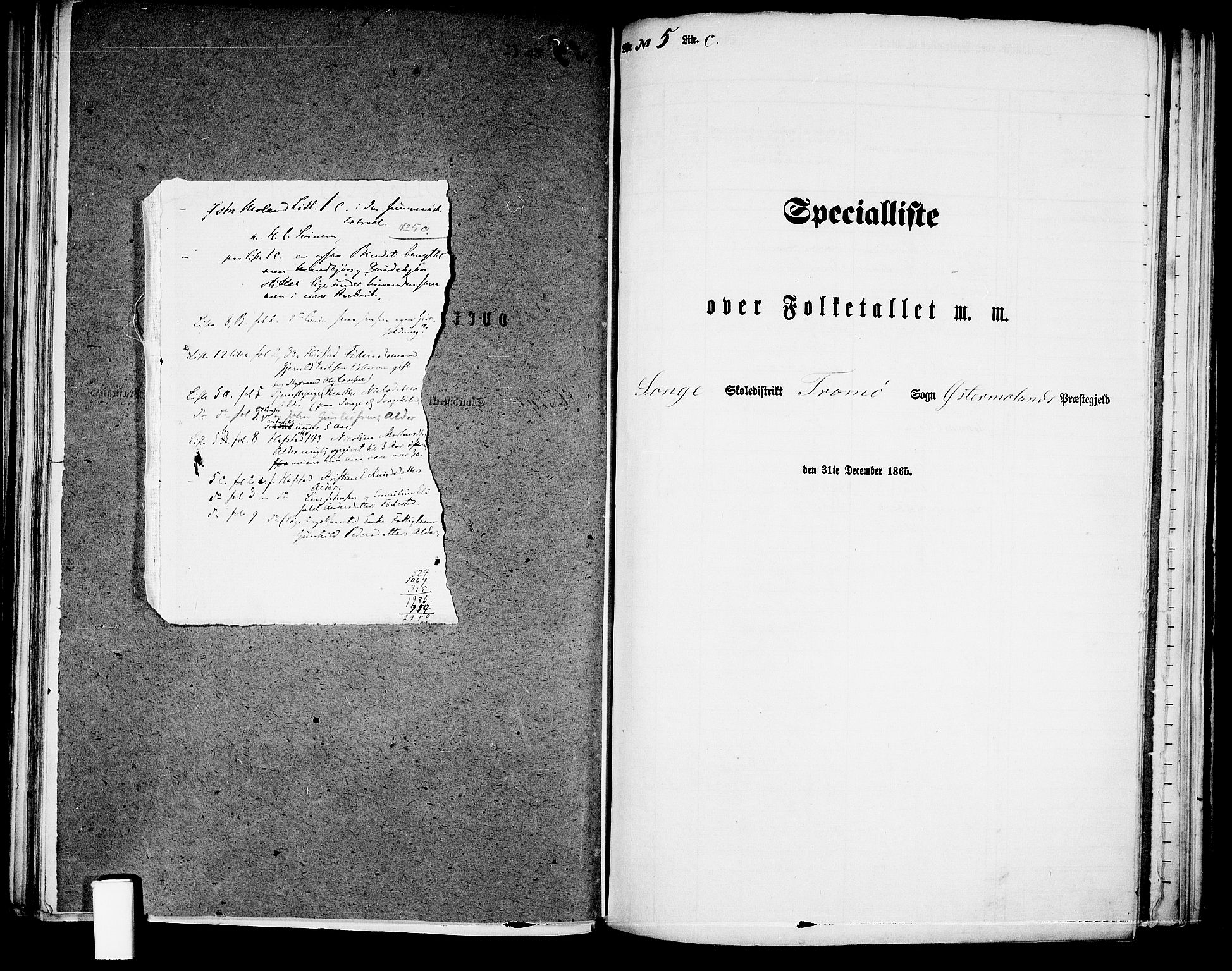 RA, 1865 census for Austre Moland, 1865, p. 177