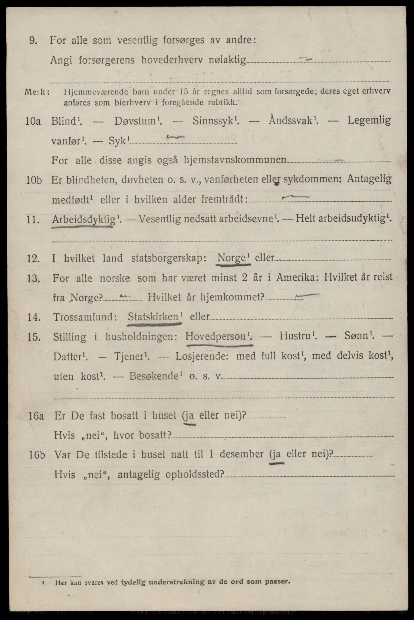 SAST, 1920 census for Lund, 1920, p. 3133