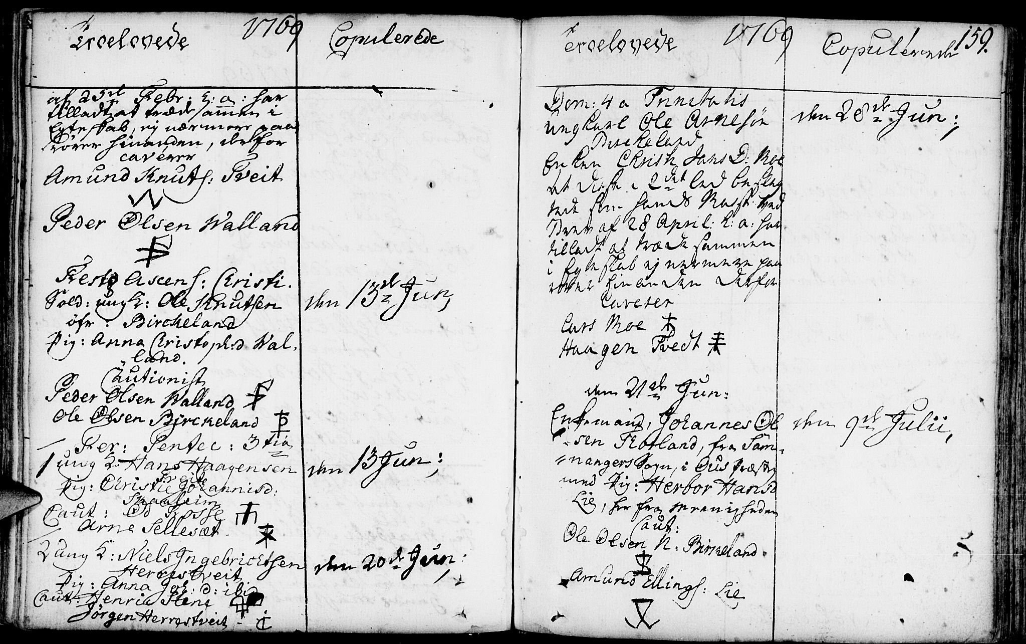 Kvam sokneprestembete, SAB/A-76201/H/Haa: Parish register (official) no. A 3, 1743-1795, p. 159