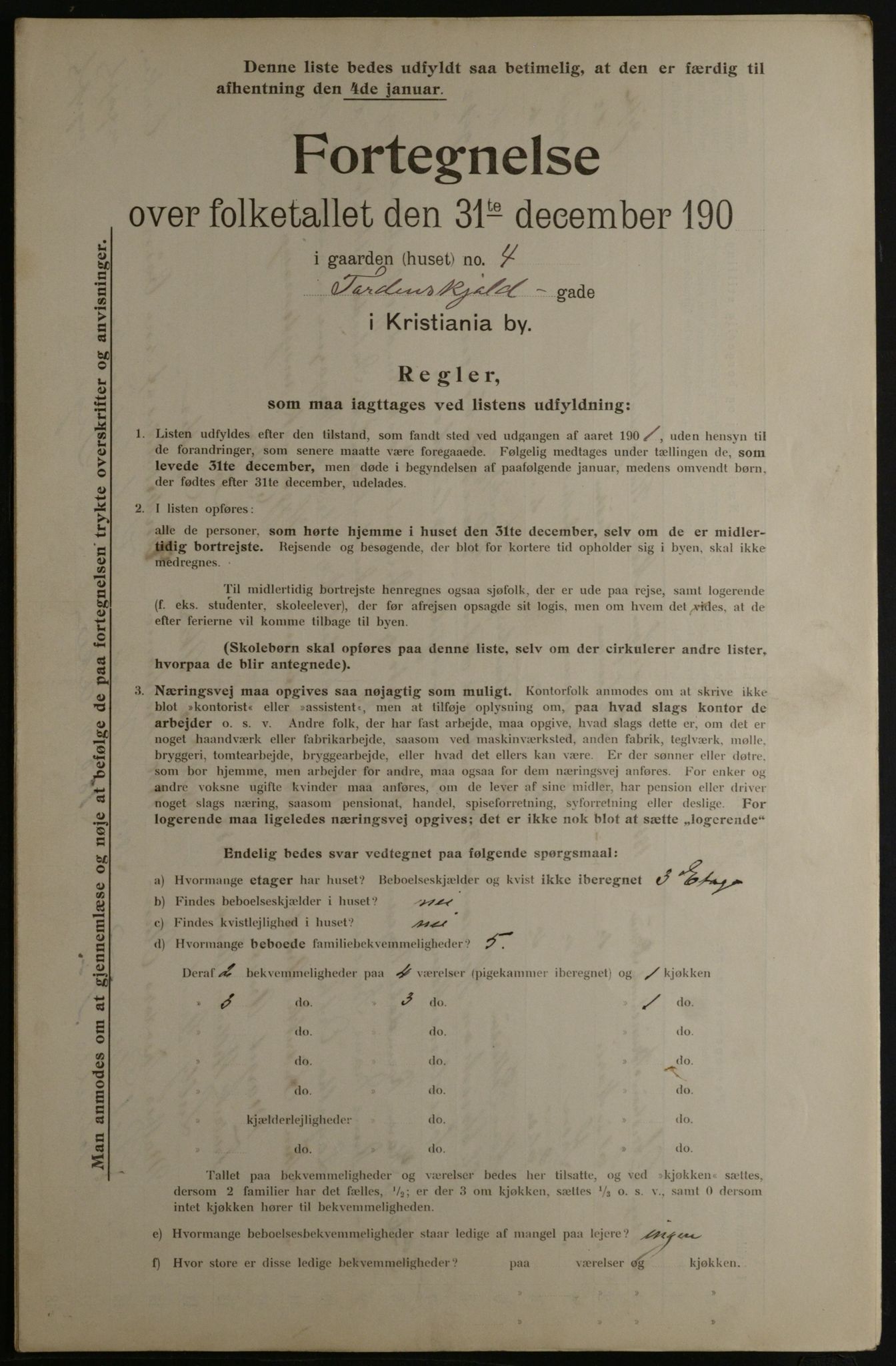 OBA, Municipal Census 1901 for Kristiania, 1901, p. 17458