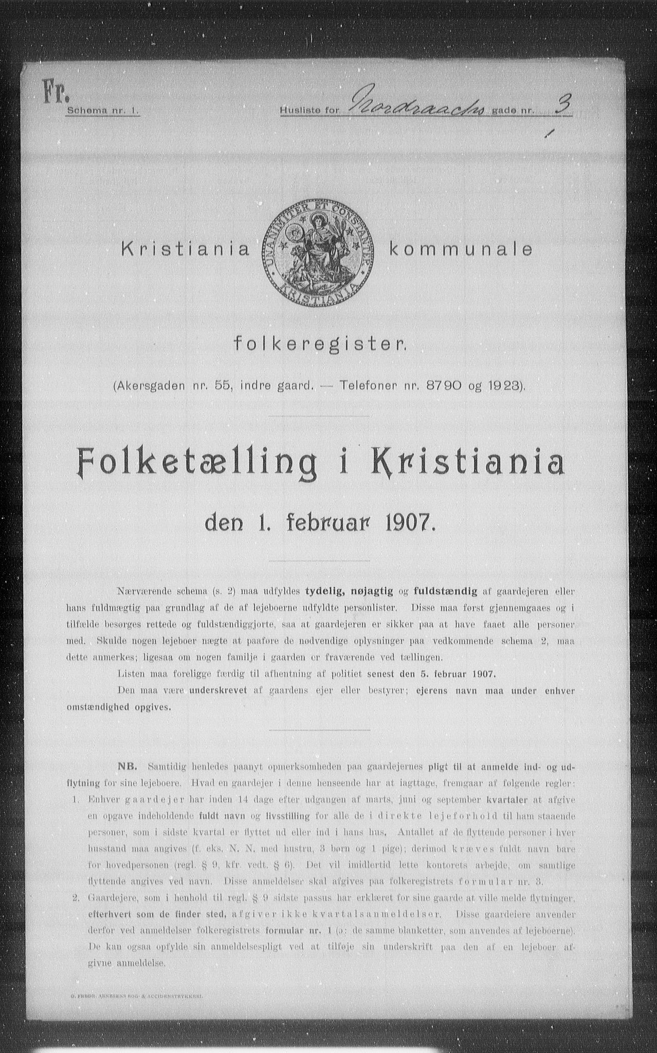 OBA, Municipal Census 1907 for Kristiania, 1907, p. 37424