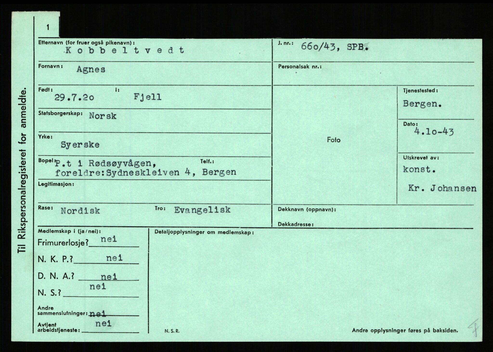 Statspolitiet - Hovedkontoret / Osloavdelingen, AV/RA-S-1329/C/Ca/L0009: Knutsen - Limstrand, 1943-1945, p. 402