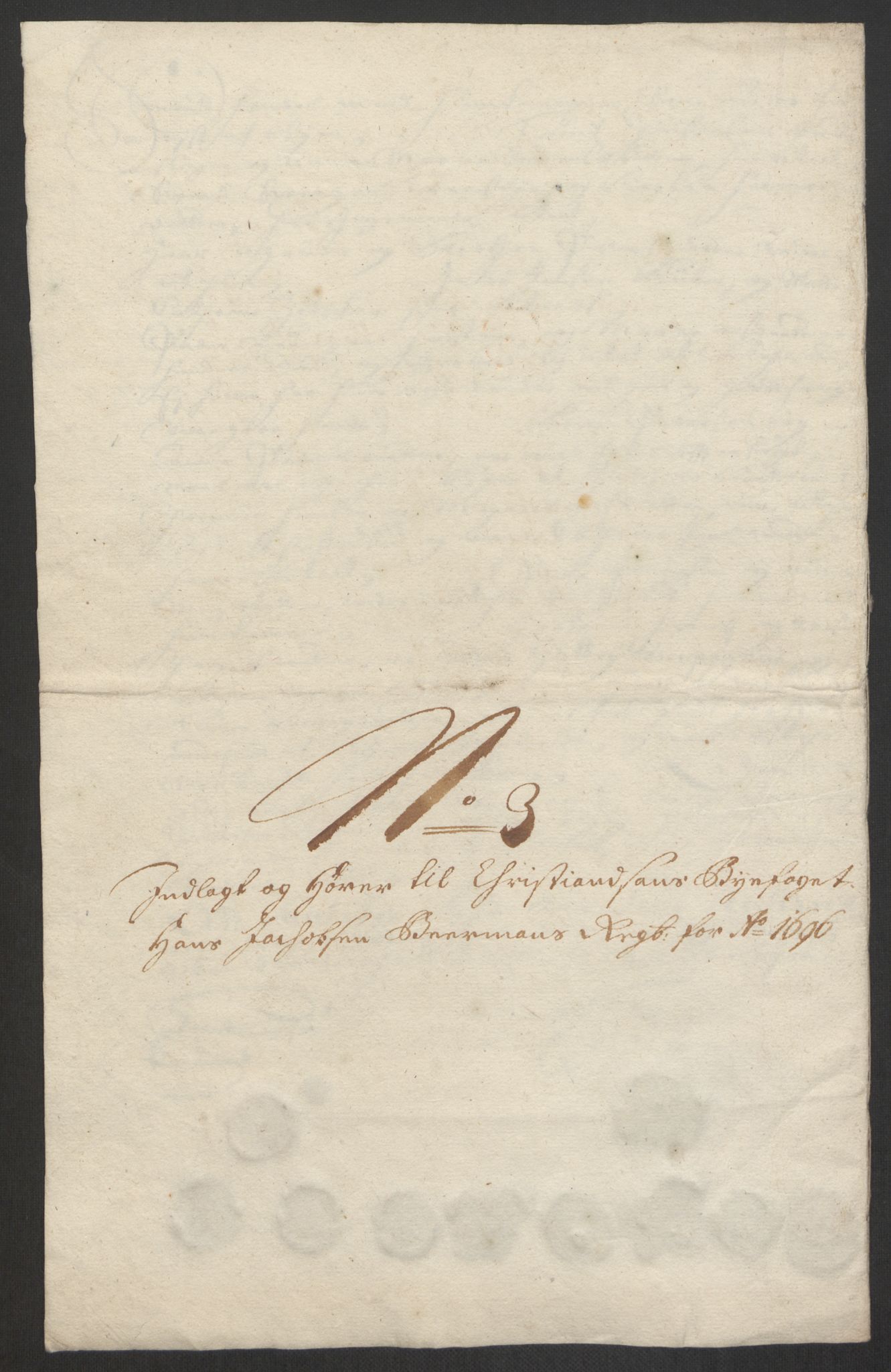 Rentekammeret inntil 1814, Reviderte regnskaper, Byregnskaper, AV/RA-EA-4066/R/Rm/L0285: [M18] Sikt og sakefall, 1681-1718, p. 258