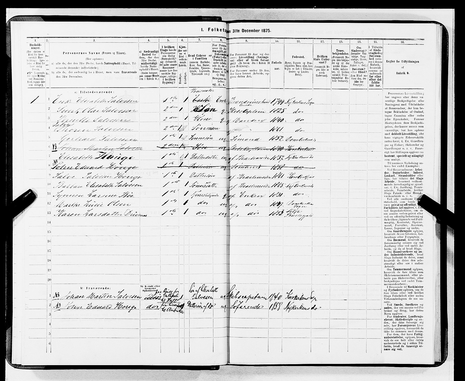 SAB, 1875 census for 1301 Bergen, 1875, p. 1177