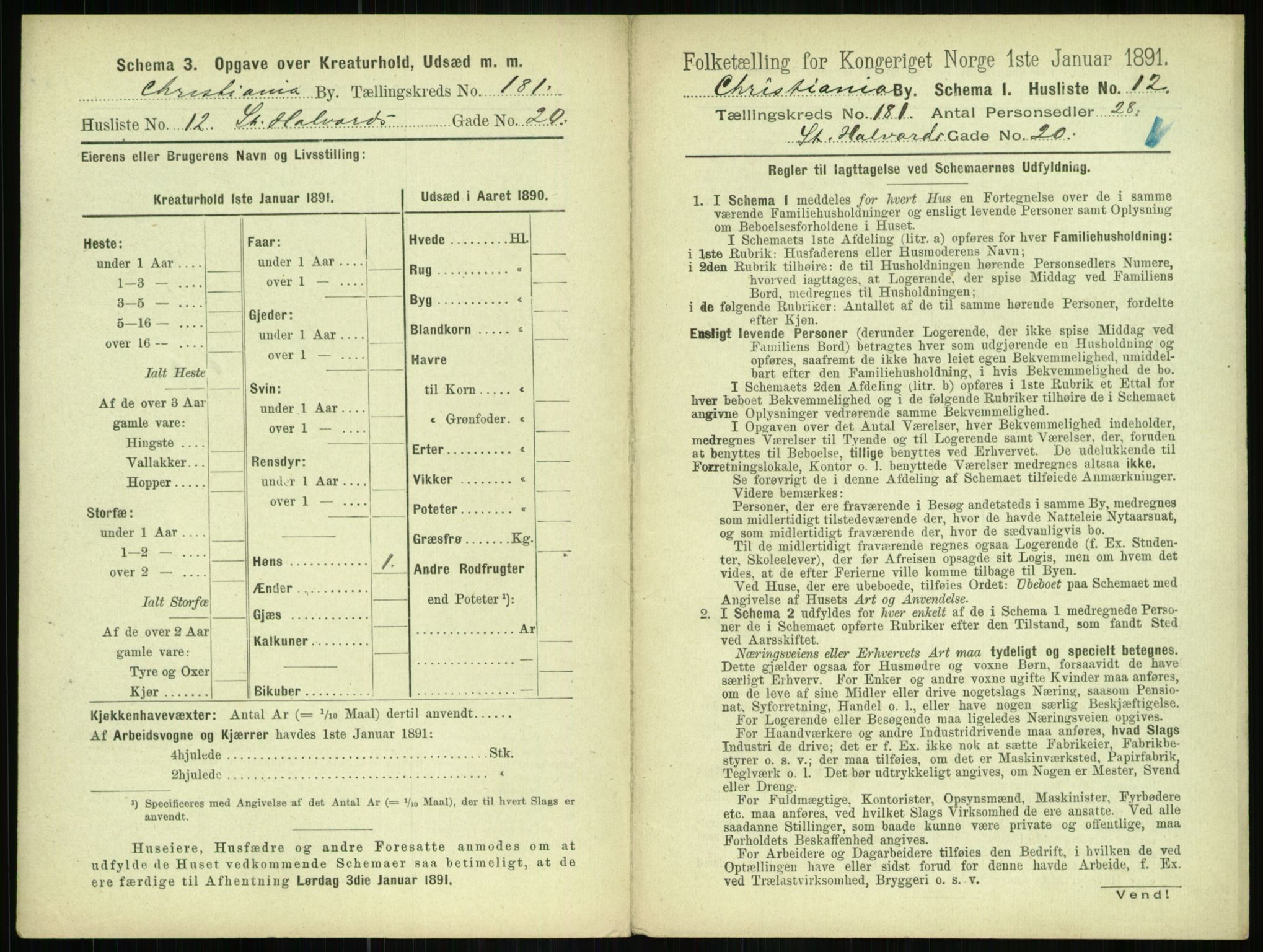 RA, 1891 census for 0301 Kristiania, 1891, p. 108477