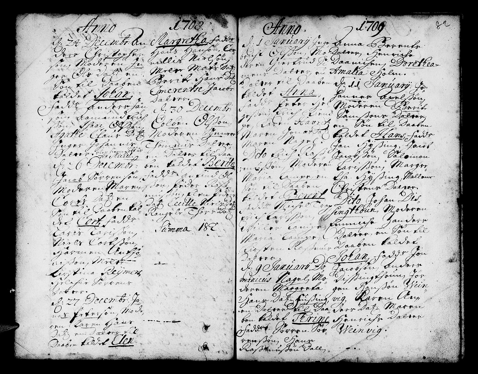 Nykirken Sokneprestembete, AV/SAB-A-77101/H/Haa/L0002: Parish register (official) no. A 2, 1700-1723, p. 82