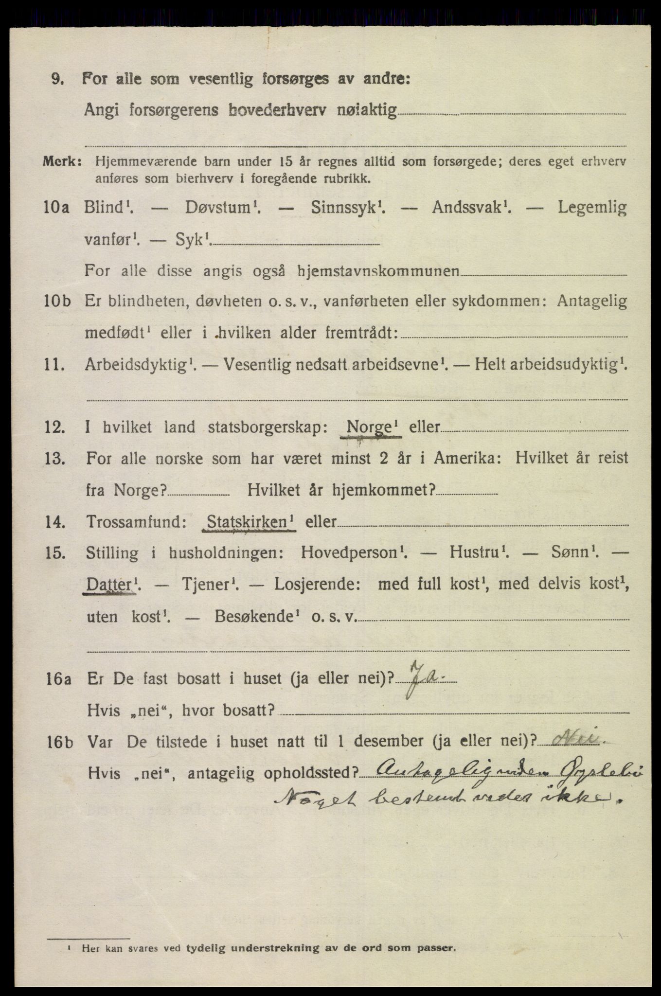 SAK, 1920 census for Øyslebø, 1920, p. 731