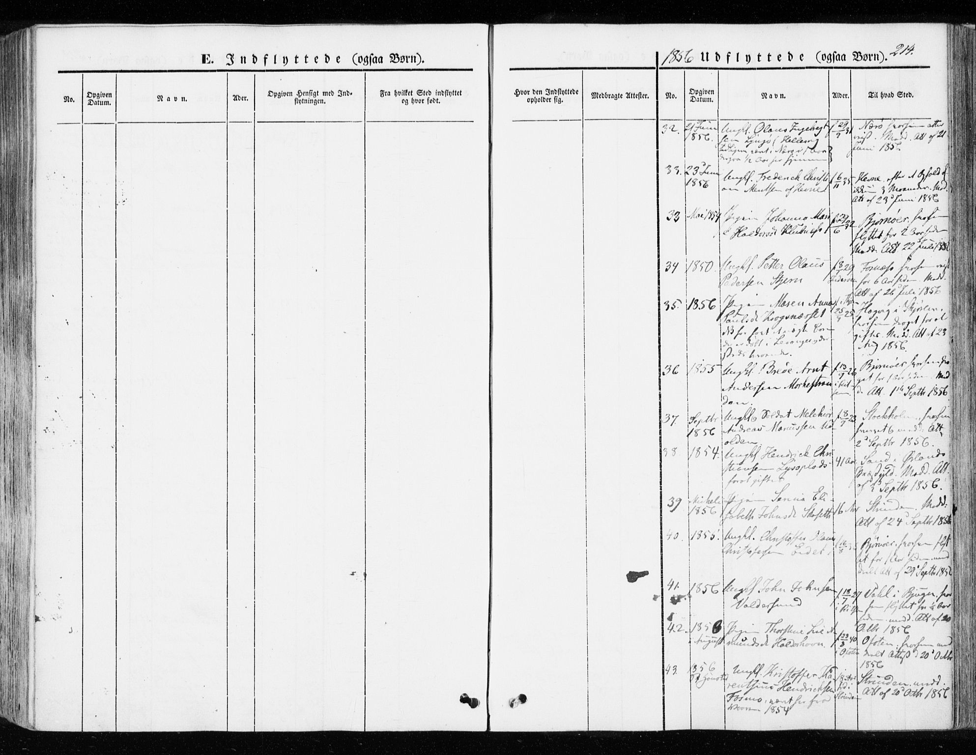 Ministerialprotokoller, klokkerbøker og fødselsregistre - Sør-Trøndelag, SAT/A-1456/655/L0677: Parish register (official) no. 655A06, 1847-1860, p. 214