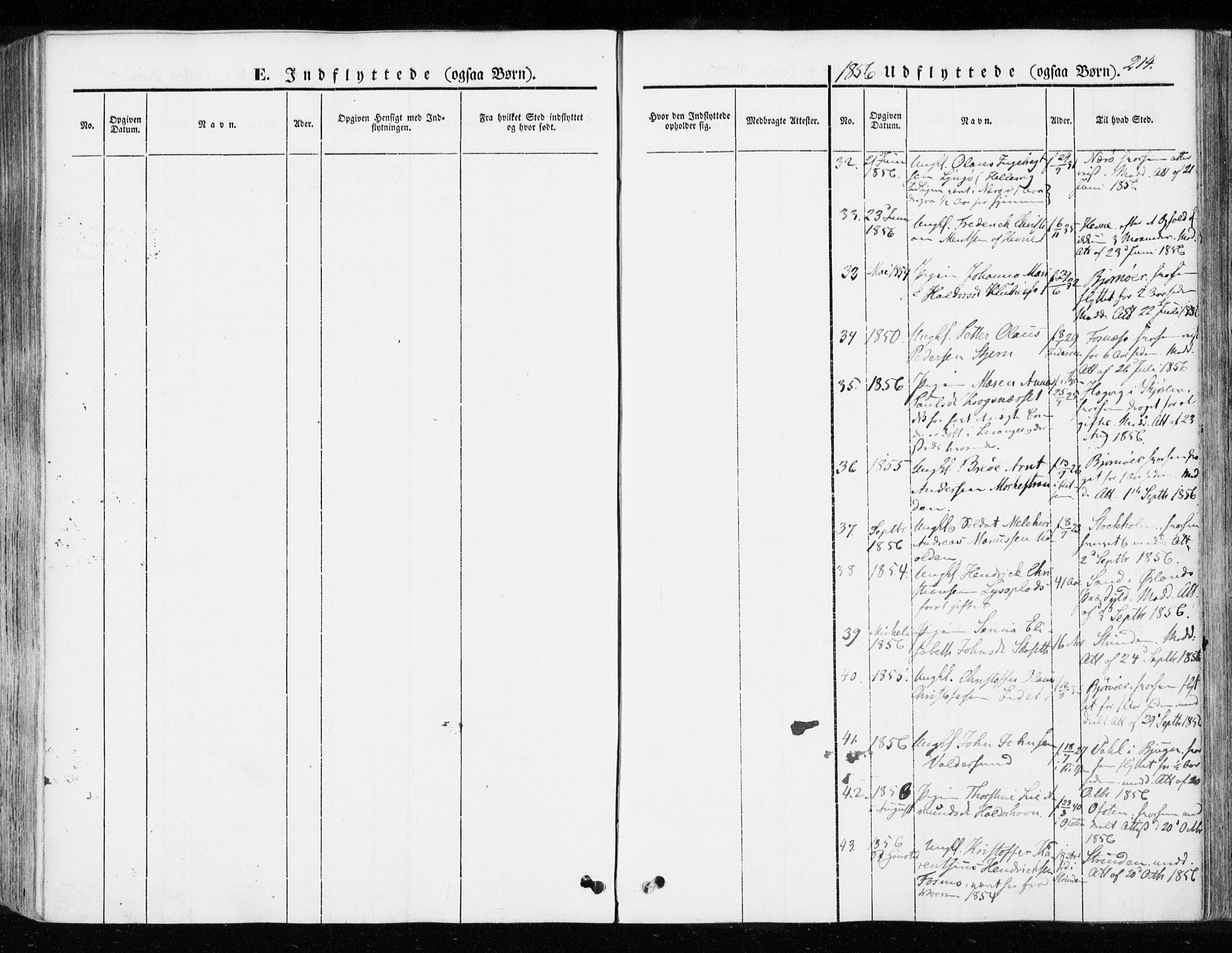 Ministerialprotokoller, klokkerbøker og fødselsregistre - Sør-Trøndelag, AV/SAT-A-1456/655/L0677: Parish register (official) no. 655A06, 1847-1860, p. 214