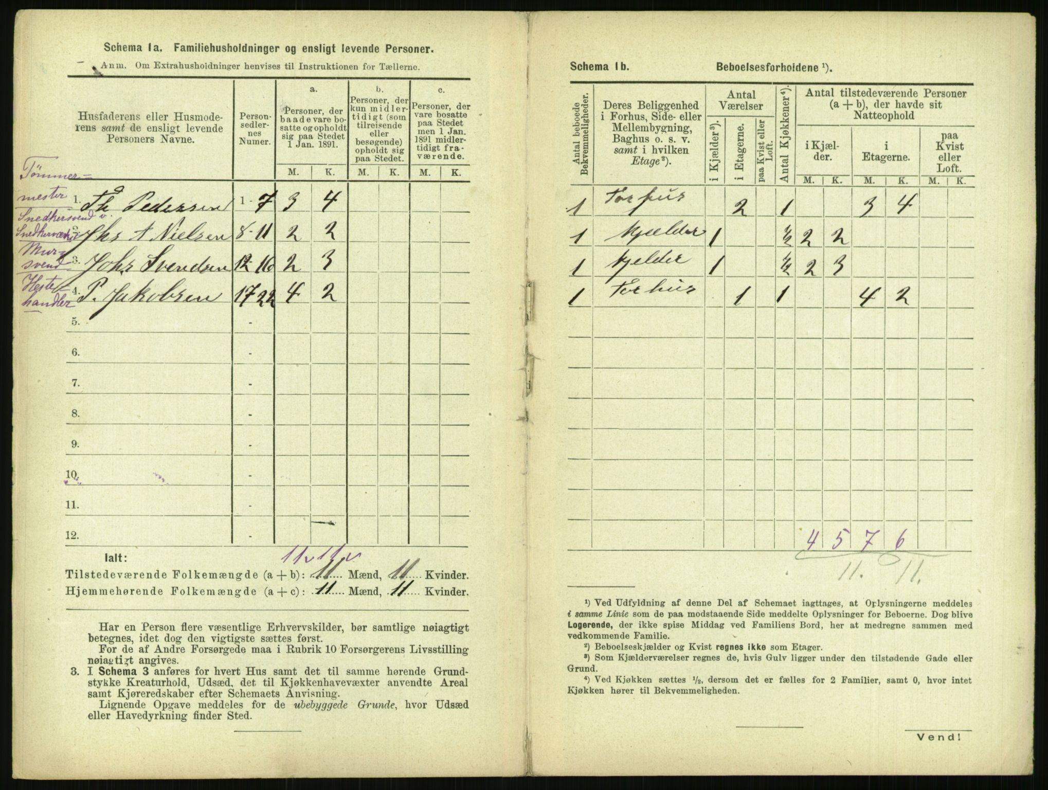 RA, 1891 census for 0301 Kristiania, 1891, p. 144001