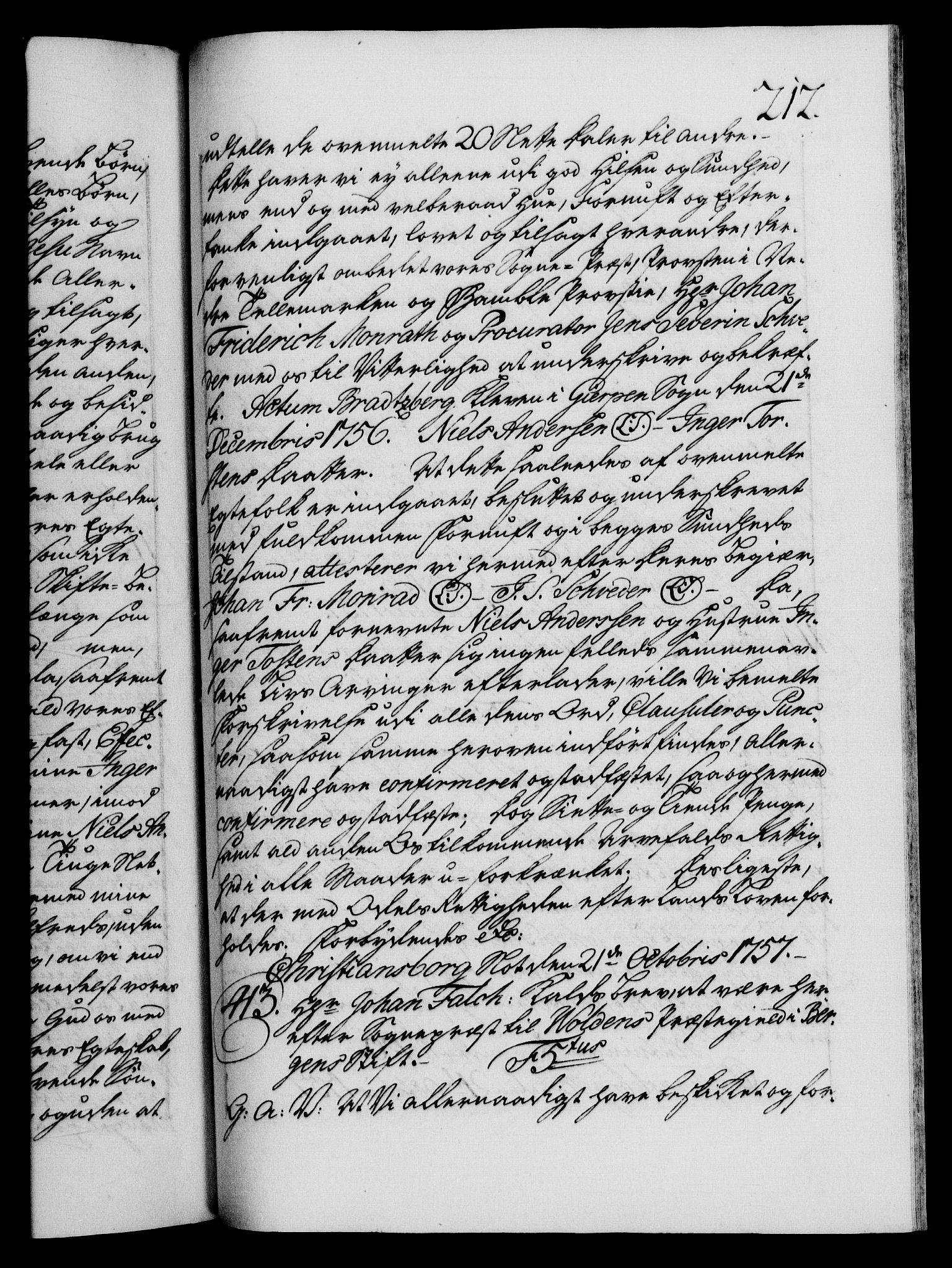 Danske Kanselli 1572-1799, RA/EA-3023/F/Fc/Fca/Fcaa/L0040: Norske registre, 1757-1759, p. 212a