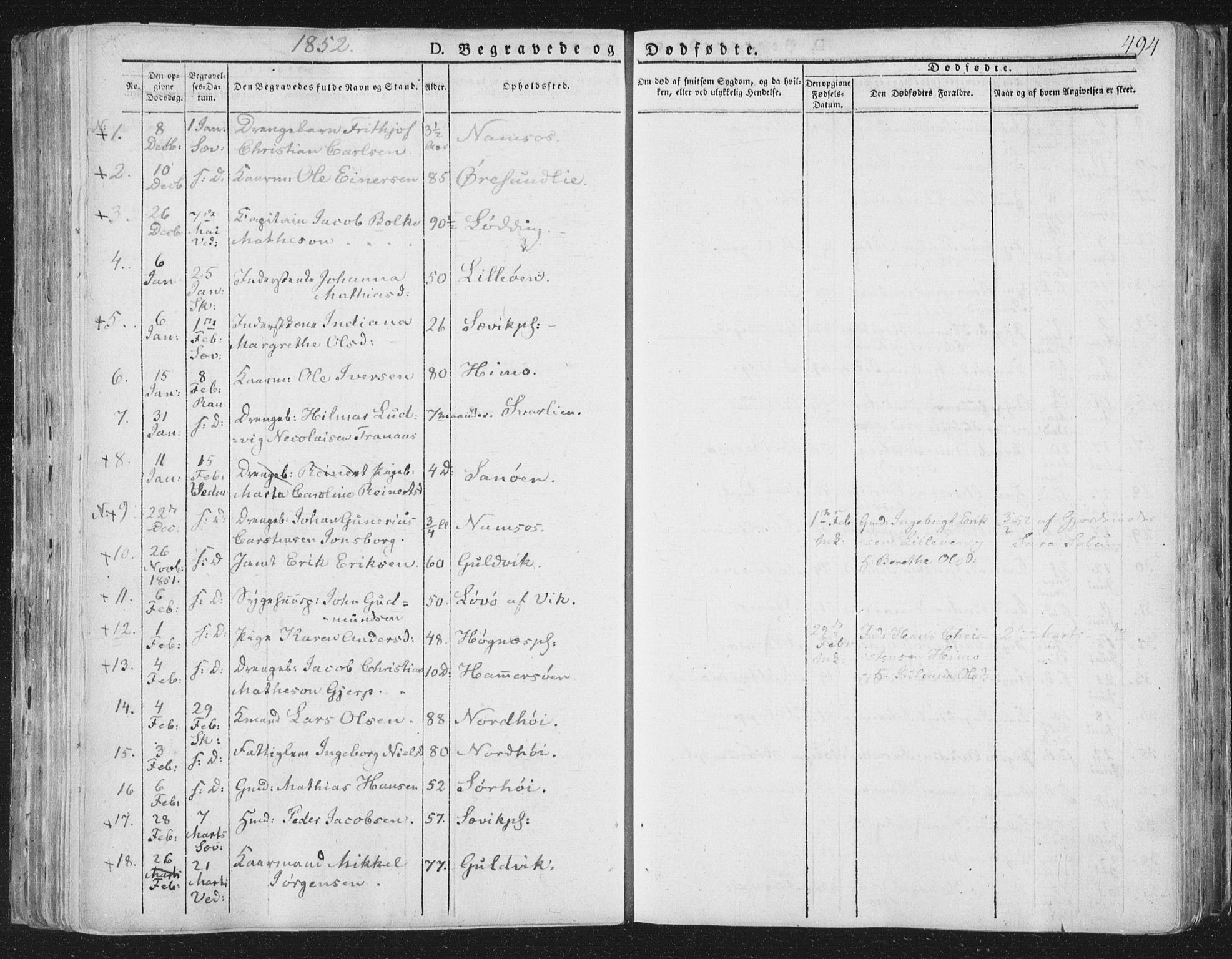 Ministerialprotokoller, klokkerbøker og fødselsregistre - Nord-Trøndelag, SAT/A-1458/764/L0552: Parish register (official) no. 764A07b, 1824-1865, p. 494