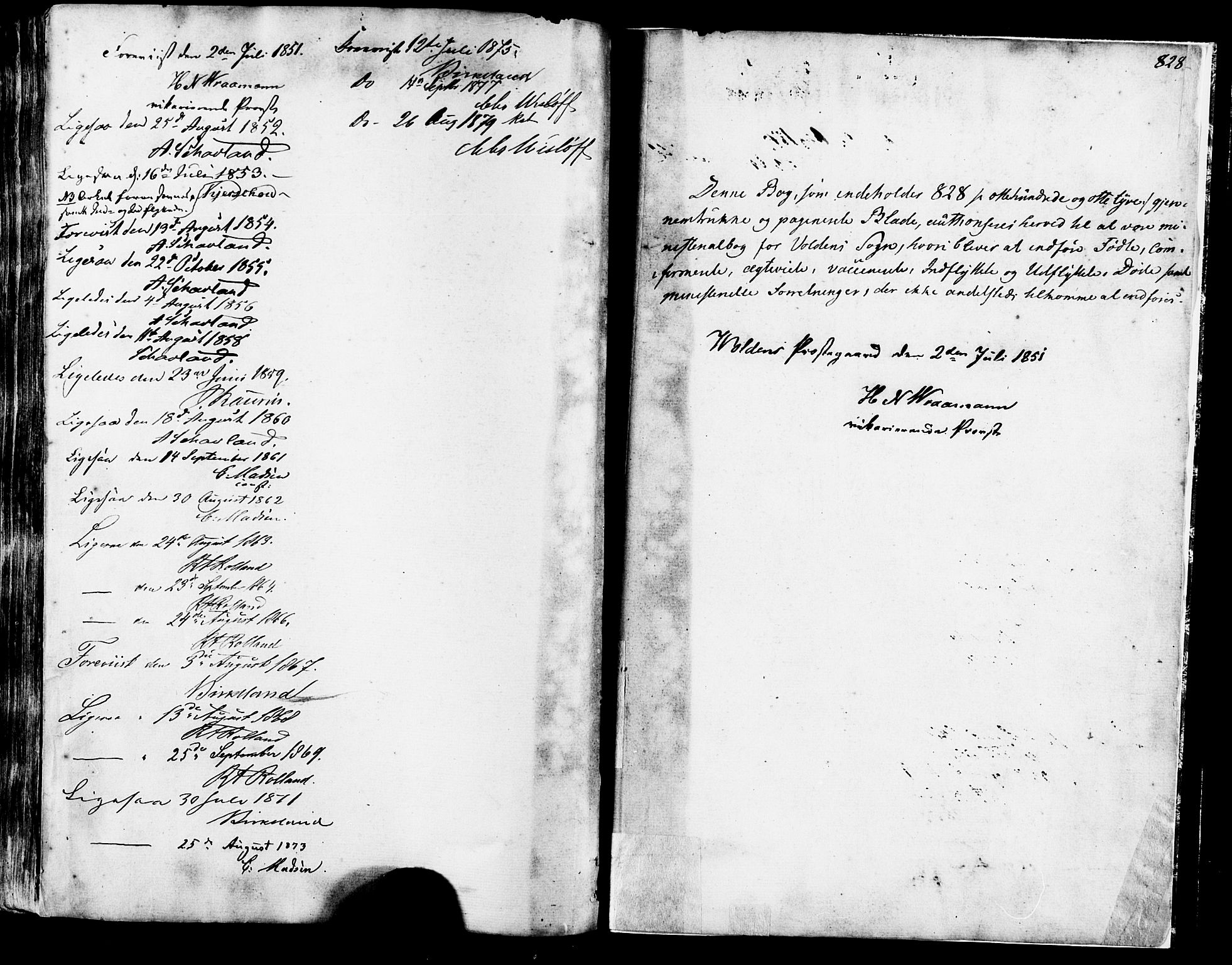 Ministerialprotokoller, klokkerbøker og fødselsregistre - Møre og Romsdal, SAT/A-1454/511/L0140: Parish register (official) no. 511A07, 1851-1878, p. 828