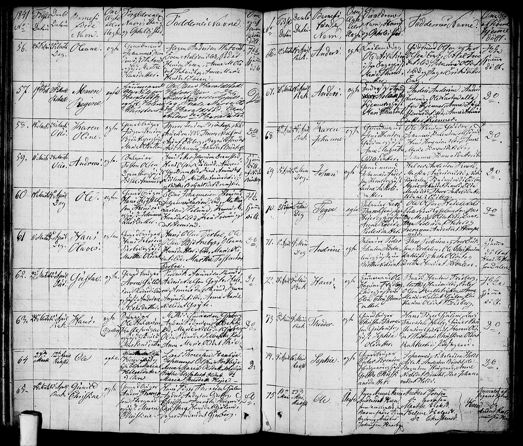 Rakkestad prestekontor Kirkebøker, SAO/A-2008/F/Fa/L0007: Parish register (official) no. I 7, 1825-1841, p. 134