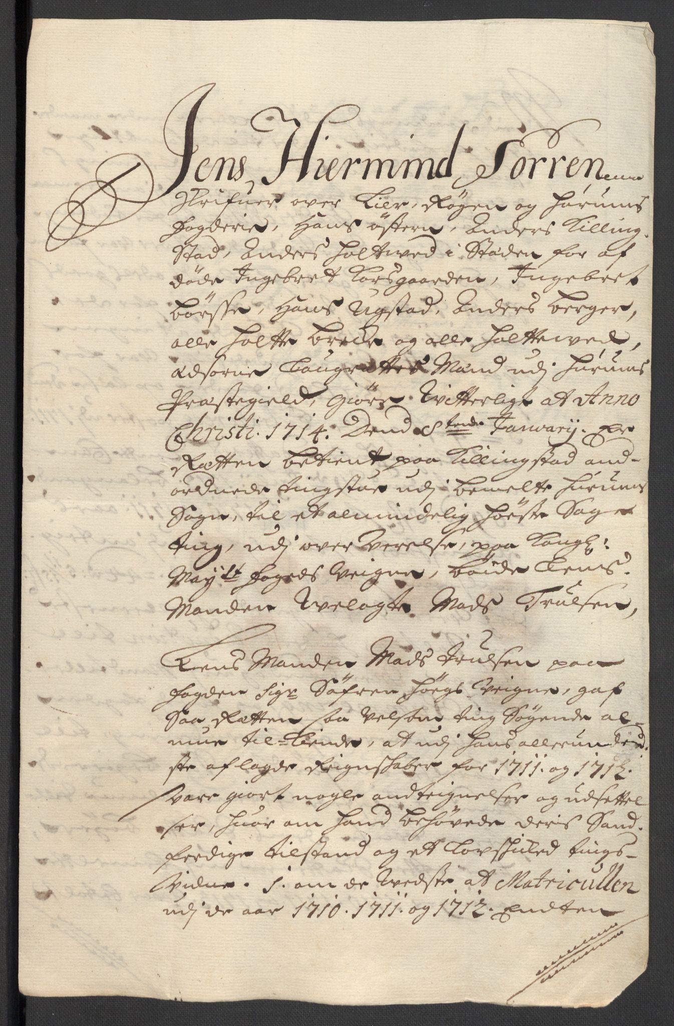 Rentekammeret inntil 1814, Reviderte regnskaper, Fogderegnskap, AV/RA-EA-4092/R31/L1705: Fogderegnskap Hurum, Røyken, Eiker, Lier og Buskerud, 1711, p. 428