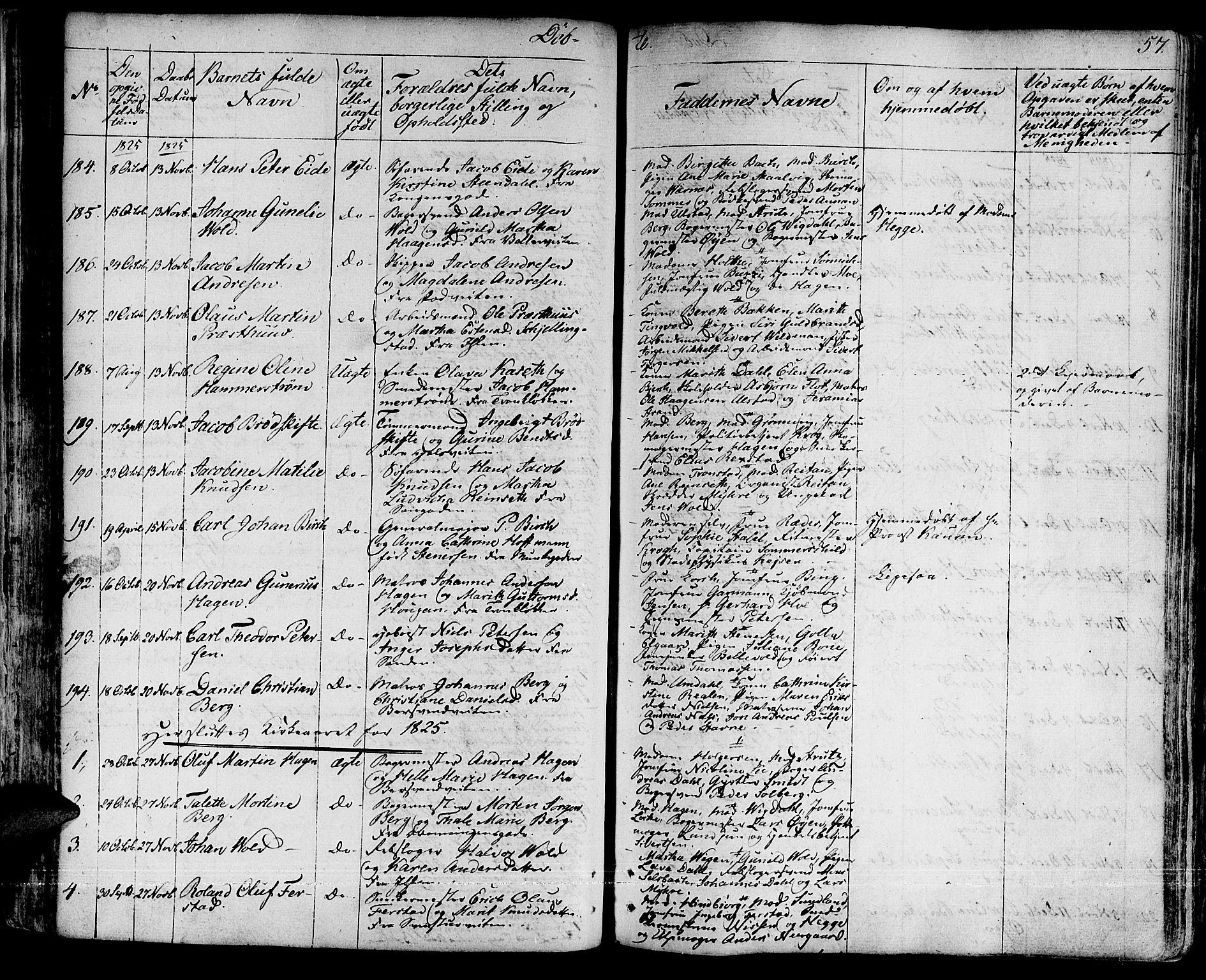 Ministerialprotokoller, klokkerbøker og fødselsregistre - Sør-Trøndelag, AV/SAT-A-1456/601/L0045: Parish register (official) no. 601A13, 1821-1831, p. 57