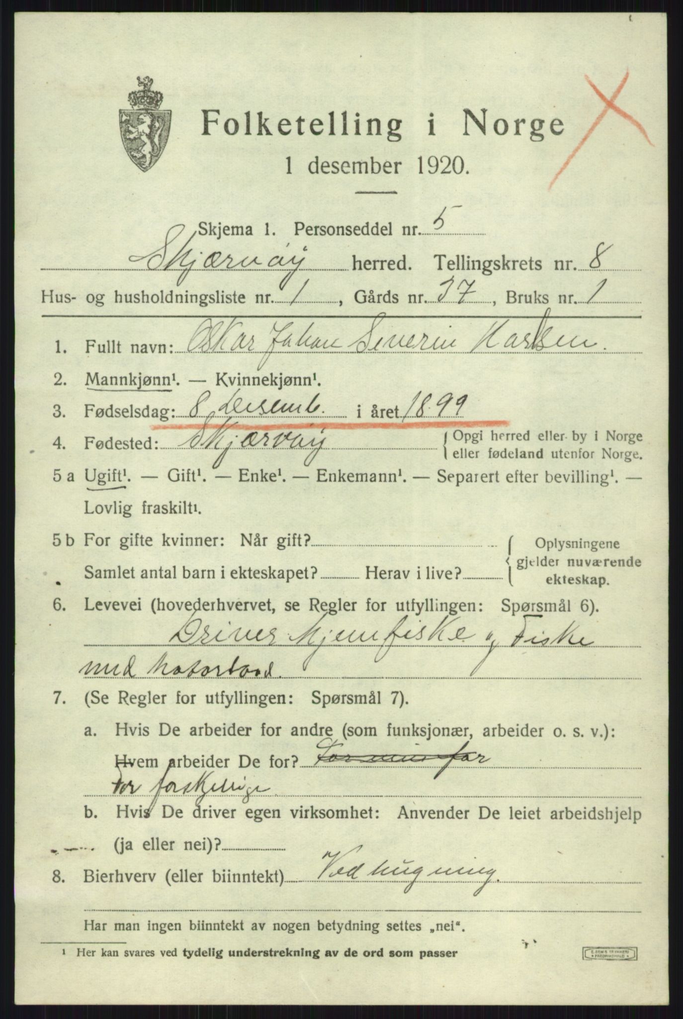 SATØ, 1920 census for Skjervøy, 1920, p. 4765