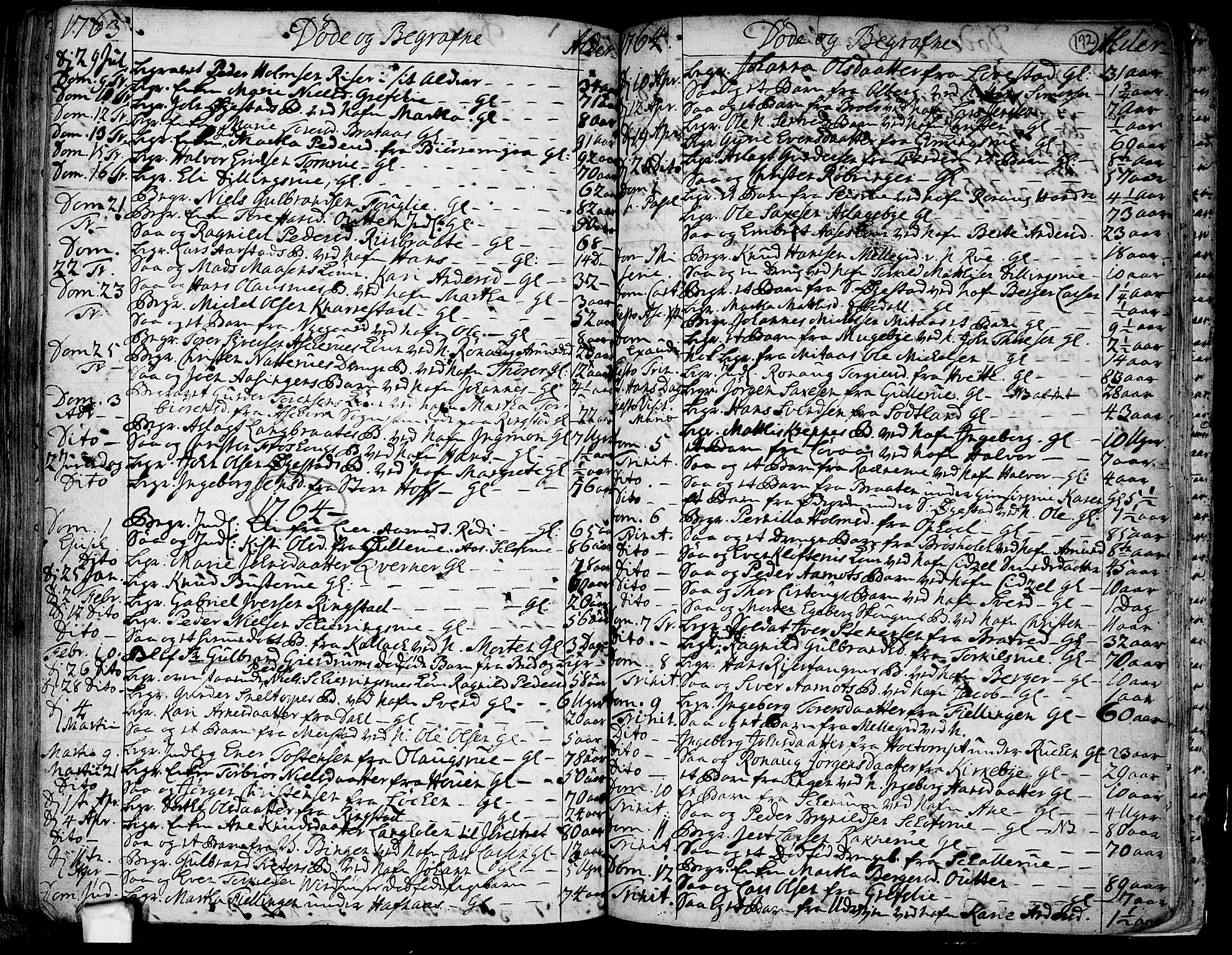 Trøgstad prestekontor Kirkebøker, AV/SAO-A-10925/F/Fa/L0004: Parish register (official) no. I 4, 1750-1784, p. 192