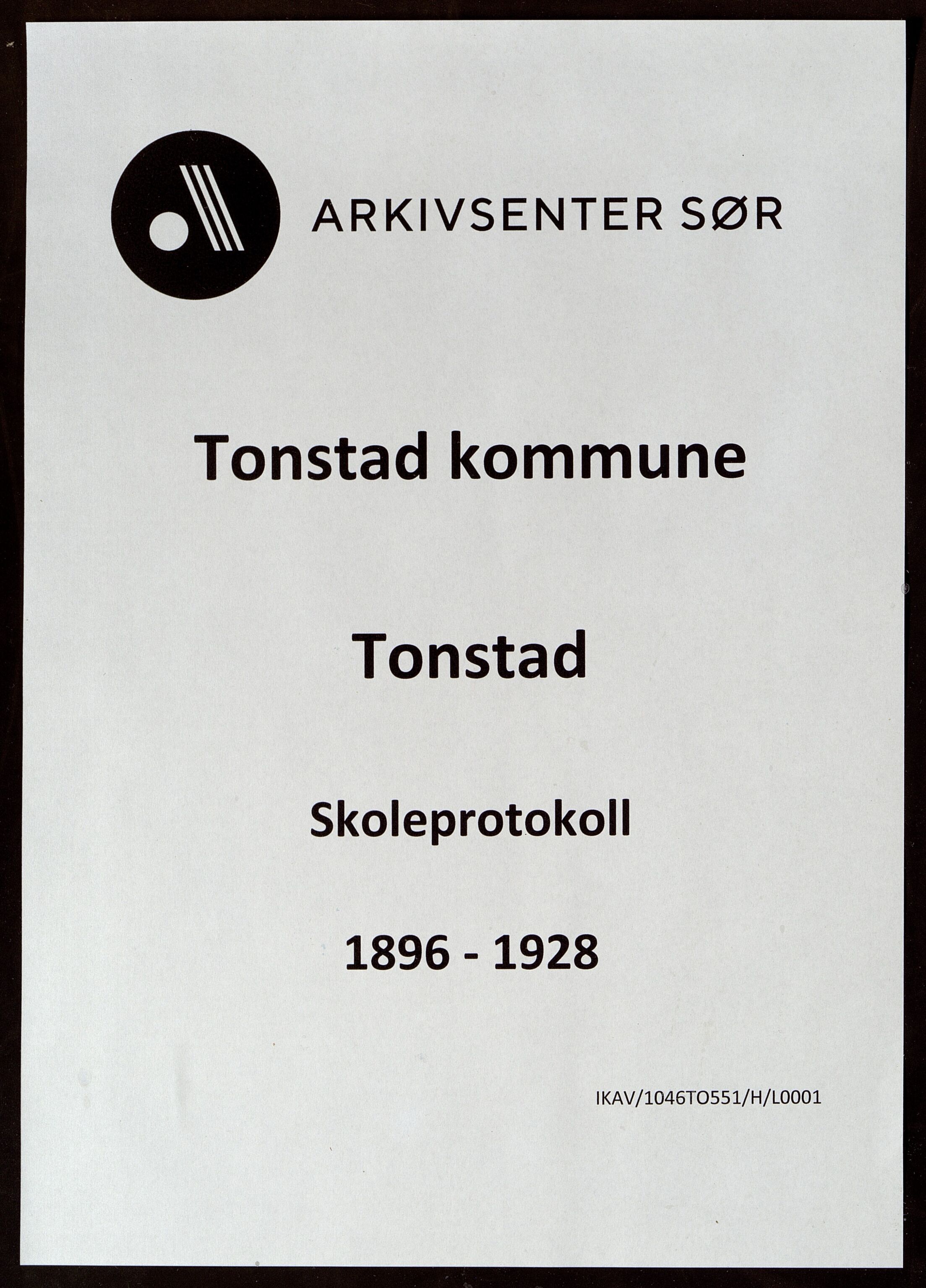 Tonstad kommune - Tonstad Skole, ARKSOR/1046TO551/H/L0001: Skoleprotokoll, 1896-1928
