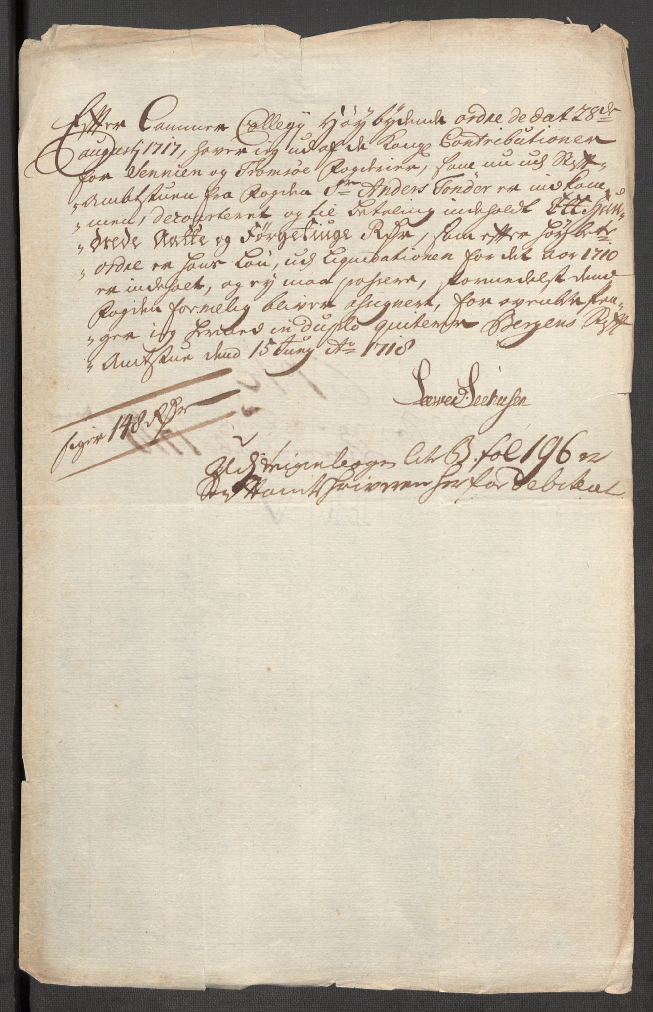 Rentekammeret inntil 1814, Reviderte regnskaper, Fogderegnskap, RA/EA-4092/R68/L4757: Fogderegnskap Senja og Troms, 1708-1710, p. 300