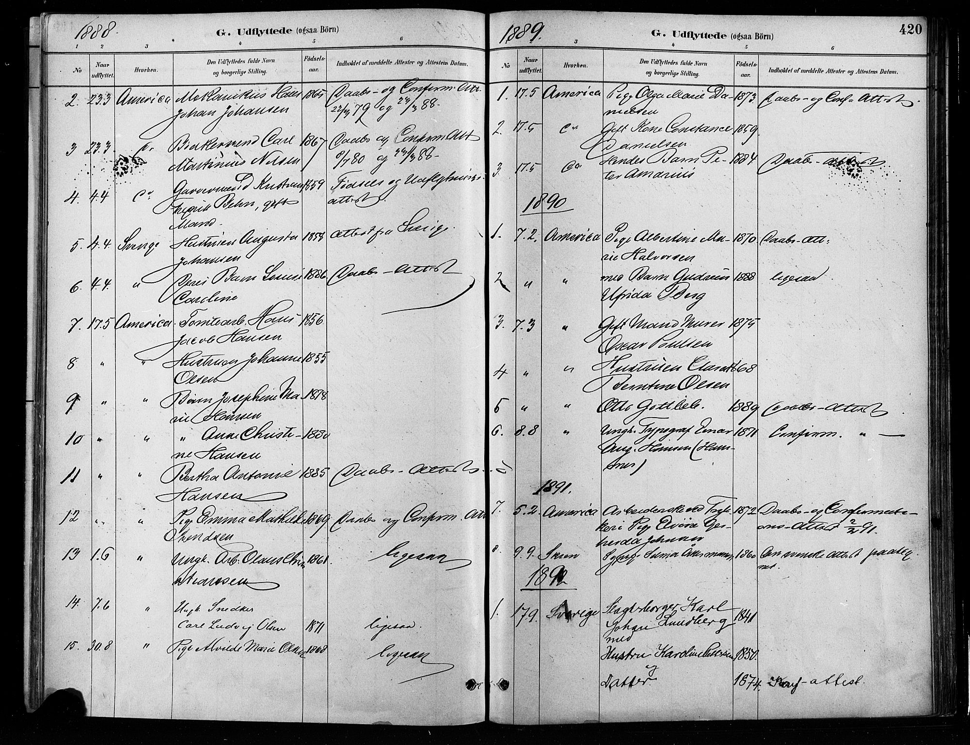 Grønland prestekontor Kirkebøker, AV/SAO-A-10848/F/Fa/L0008: Parish register (official) no. 8, 1881-1893, p. 420