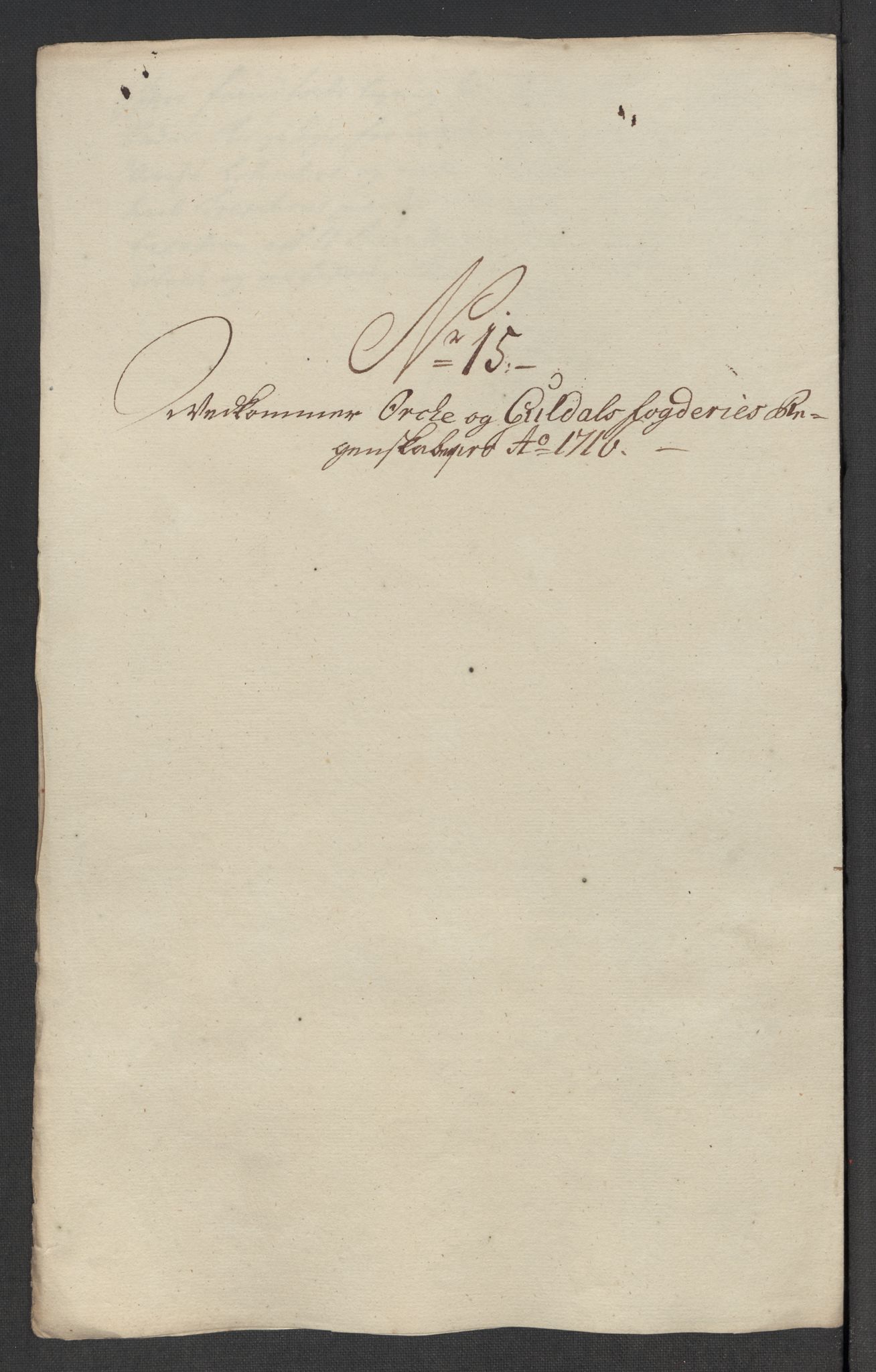 Rentekammeret inntil 1814, Reviderte regnskaper, Fogderegnskap, AV/RA-EA-4092/R60/L3967: Fogderegnskap Orkdal og Gauldal, 1716, p. 188