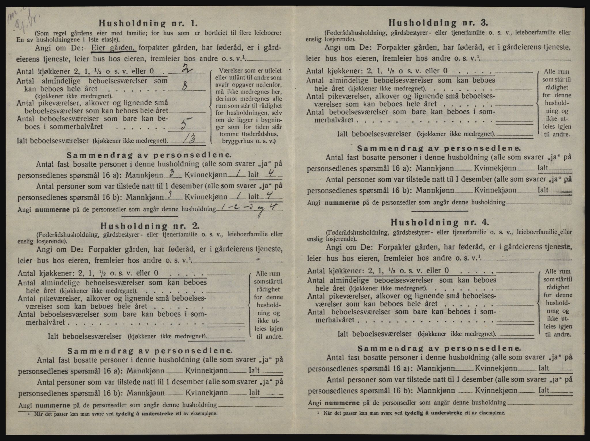 SAT, 1920 census for Hegra, 1920, p. 43