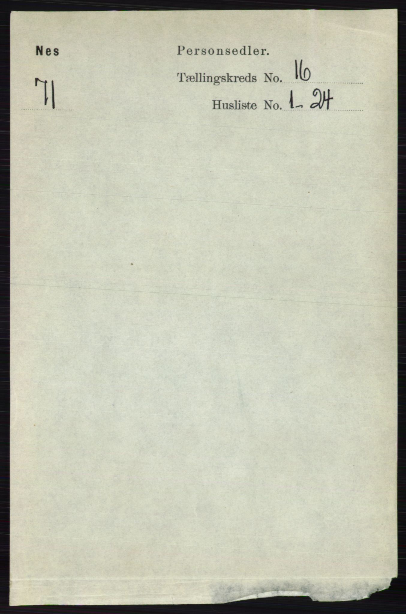 RA, 1891 census for 0236 Nes, 1891, p. 9548