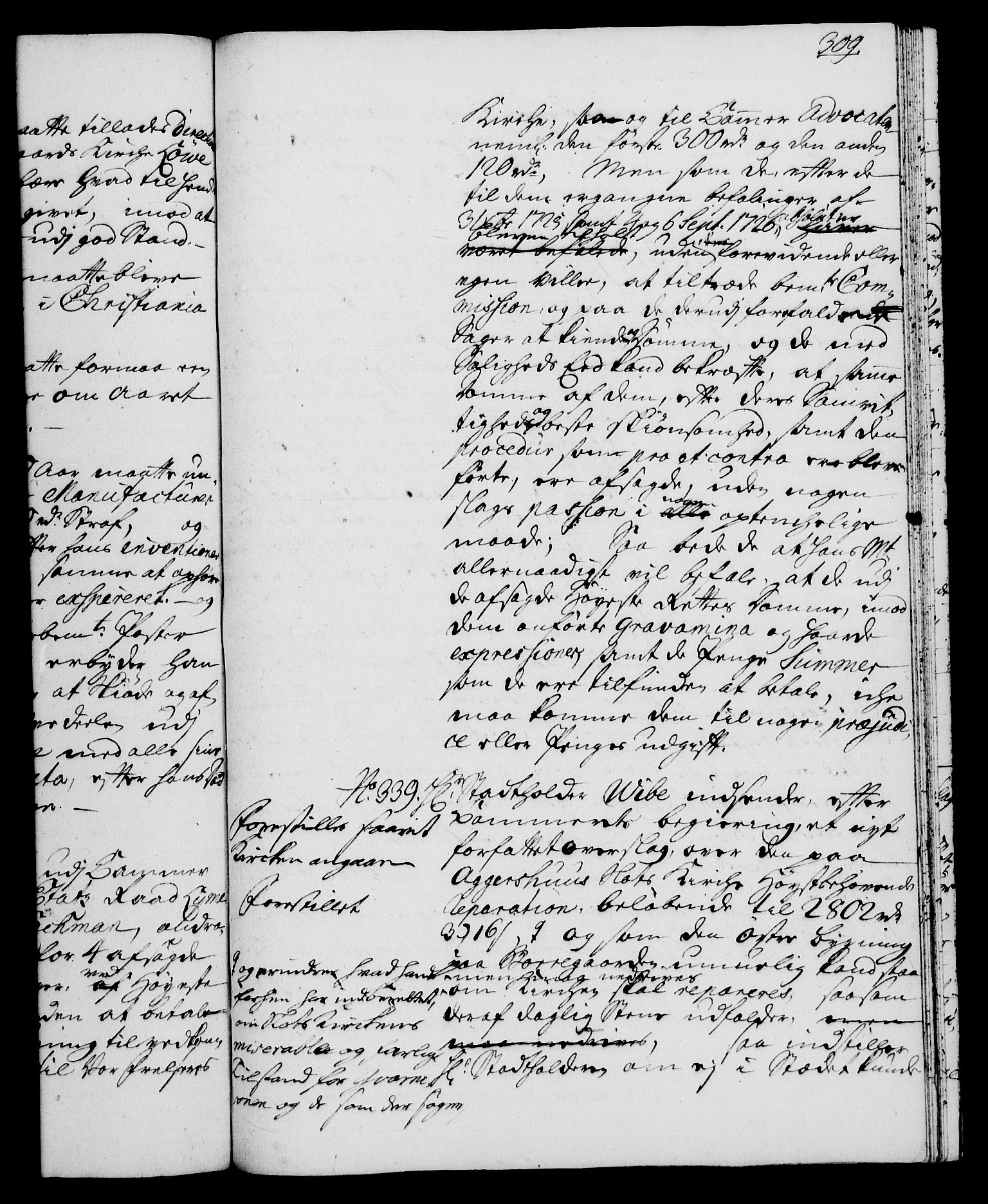 Rentekammeret, Kammerkanselliet, RA/EA-3111/G/Gh/Gha/L0013: Norsk ekstraktmemorialprotokoll (merket RK 53.58), 1731, p. 309