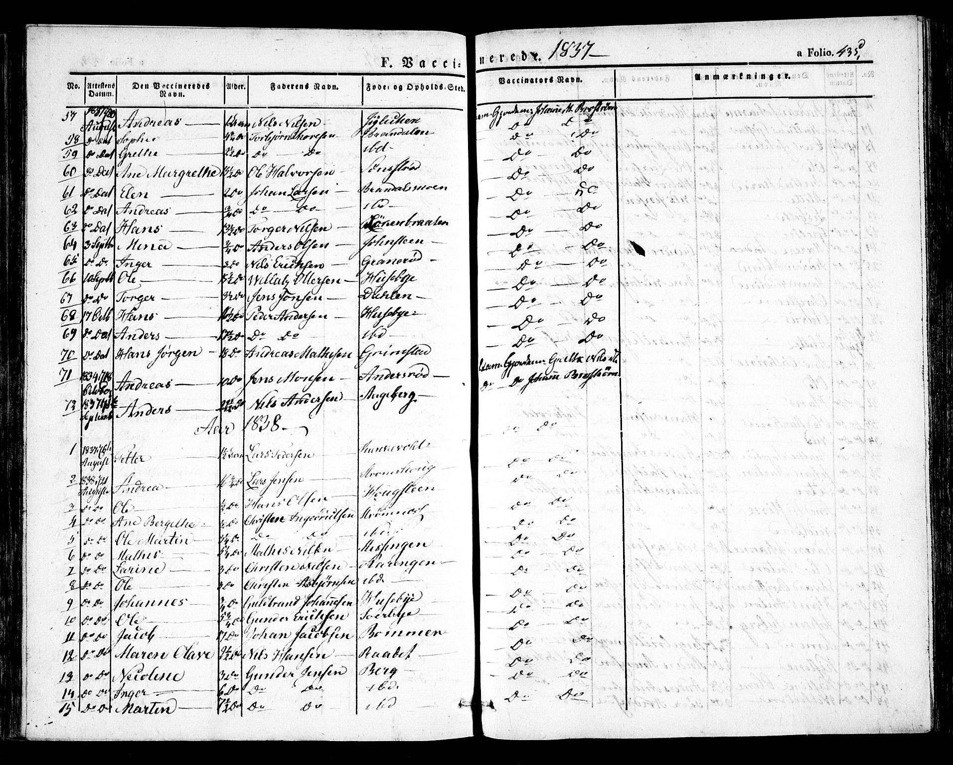 Råde prestekontor kirkebøker, SAO/A-2009/F/Fa/L0005: Parish register (official) no. 5, 1830-1853, p. 435