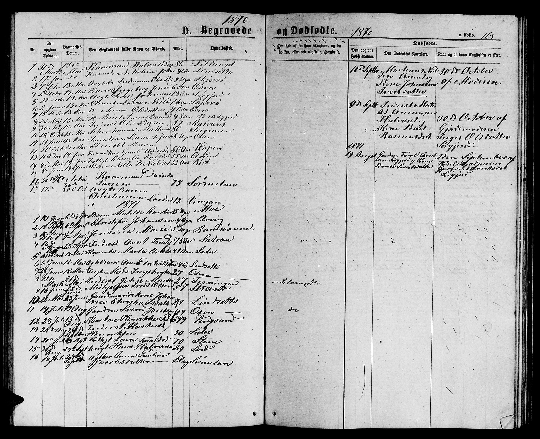 Ministerialprotokoller, klokkerbøker og fødselsregistre - Sør-Trøndelag, SAT/A-1456/658/L0725: Parish register (copy) no. 658C01, 1867-1882, p. 163