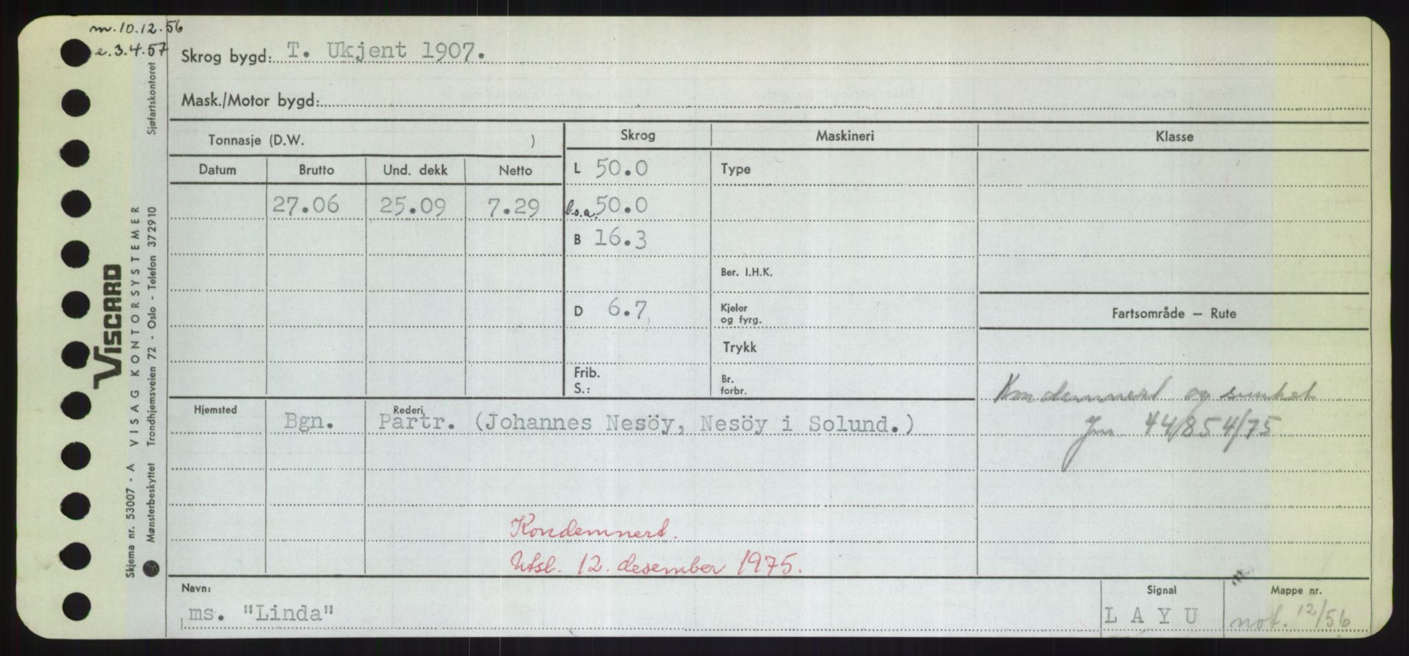 Sjøfartsdirektoratet med forløpere, Skipsmålingen, RA/S-1627/H/Hd/L0023: Fartøy, Lia-Løv, p. 115