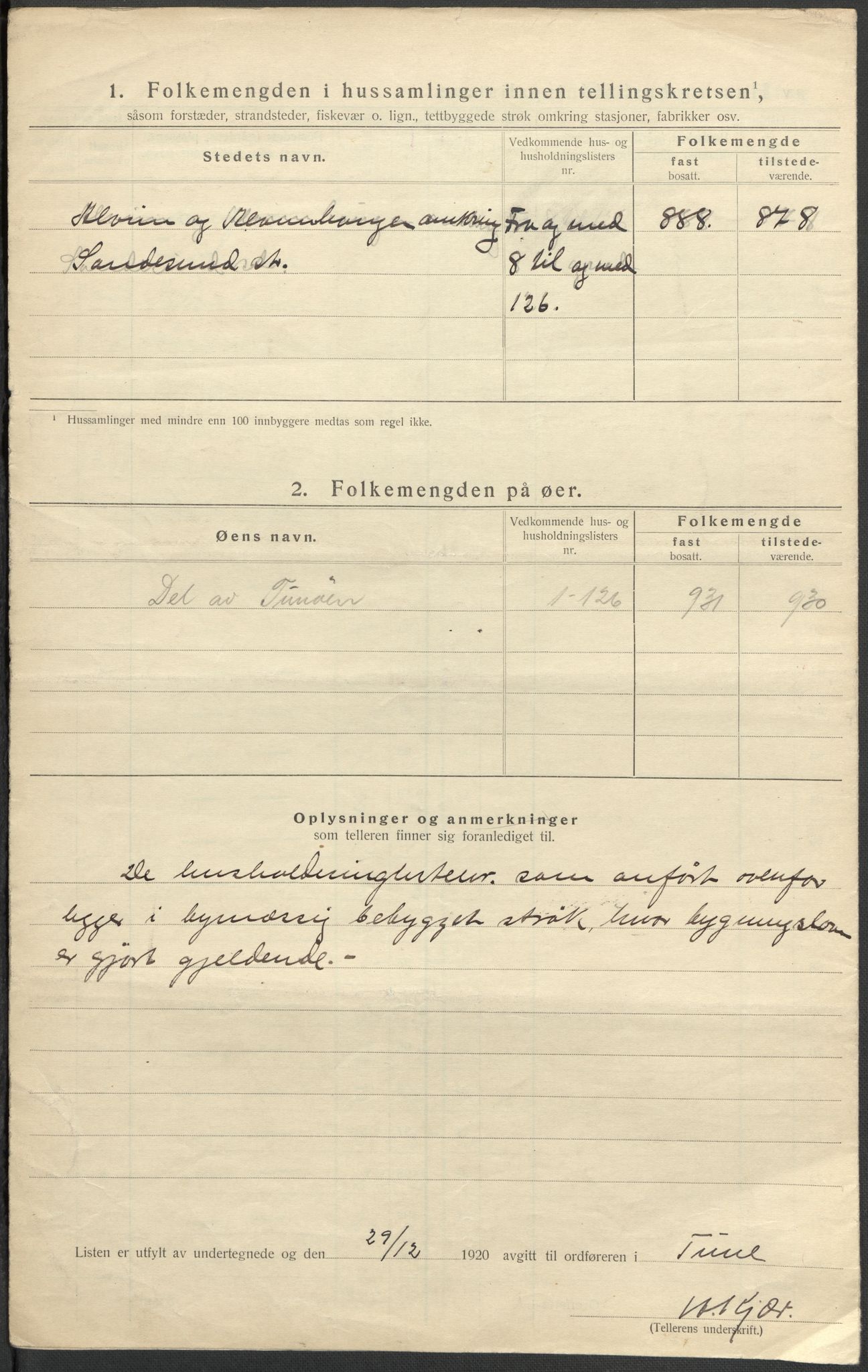 SAO, 1920 census for Tune, 1920, p. 59